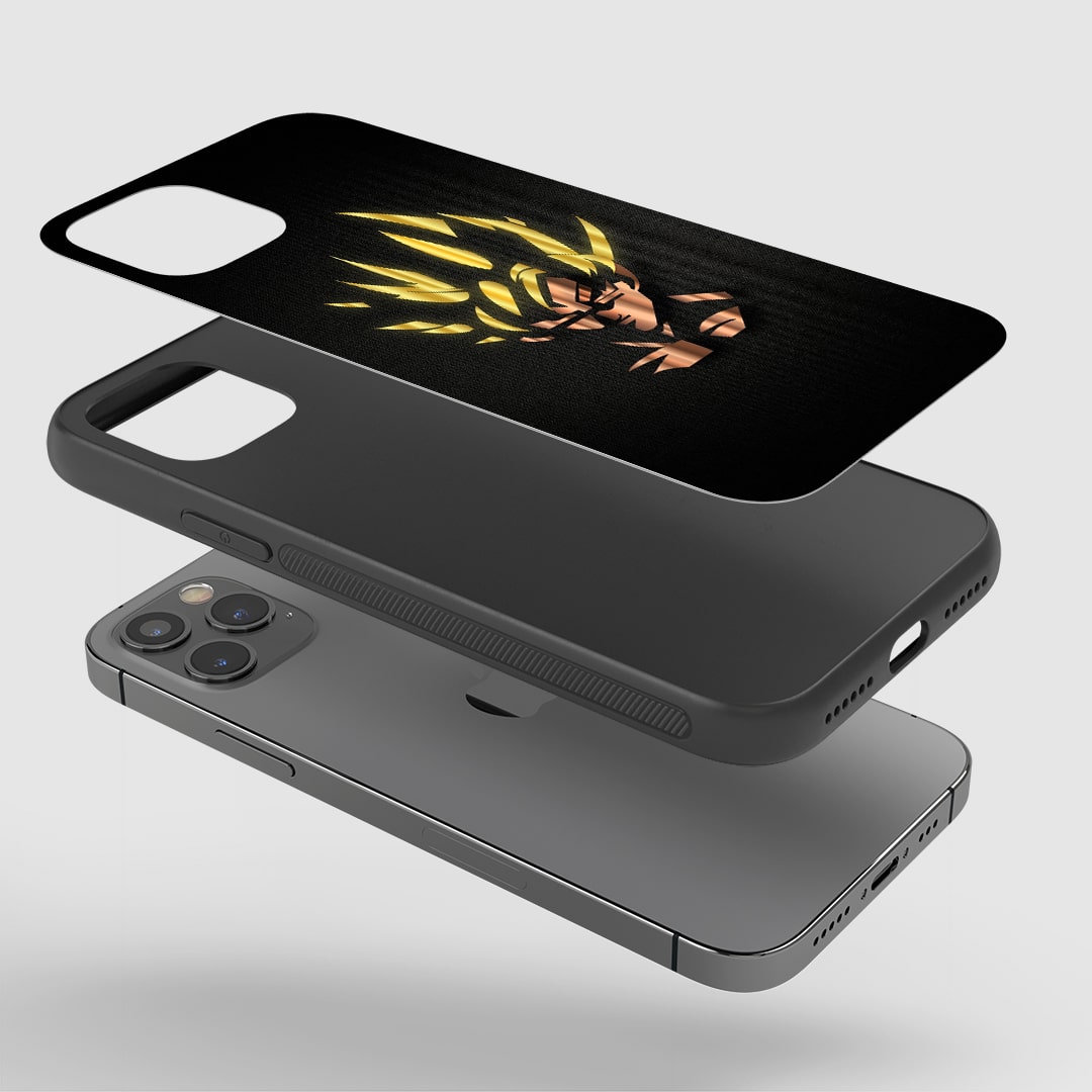 Goku Texture Phone Case fitted on a smartphone, ensuring easy access to all ports and controls.