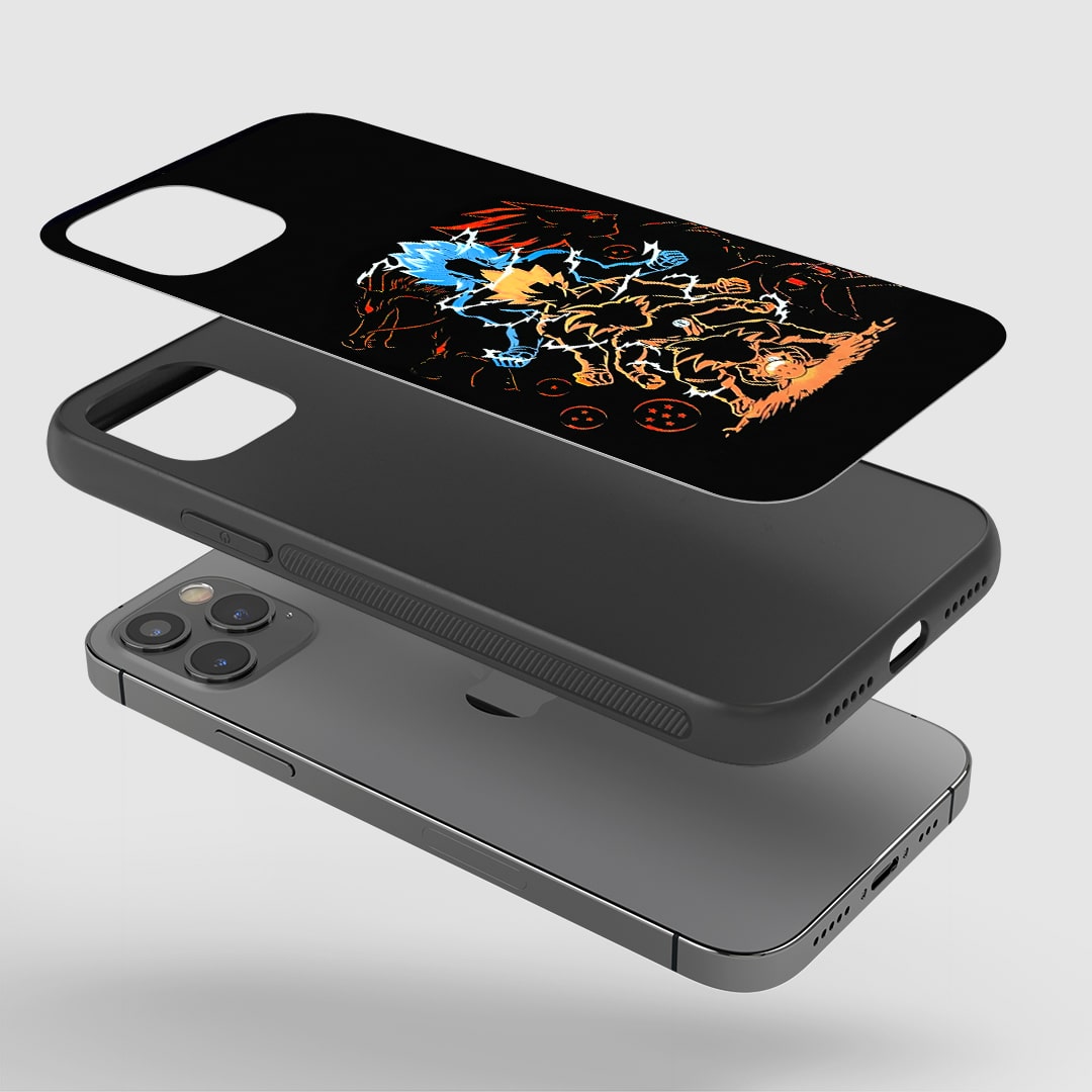 Goku Transformed Phone Case installed on a smartphone, ensuring complete access to all functionalities.