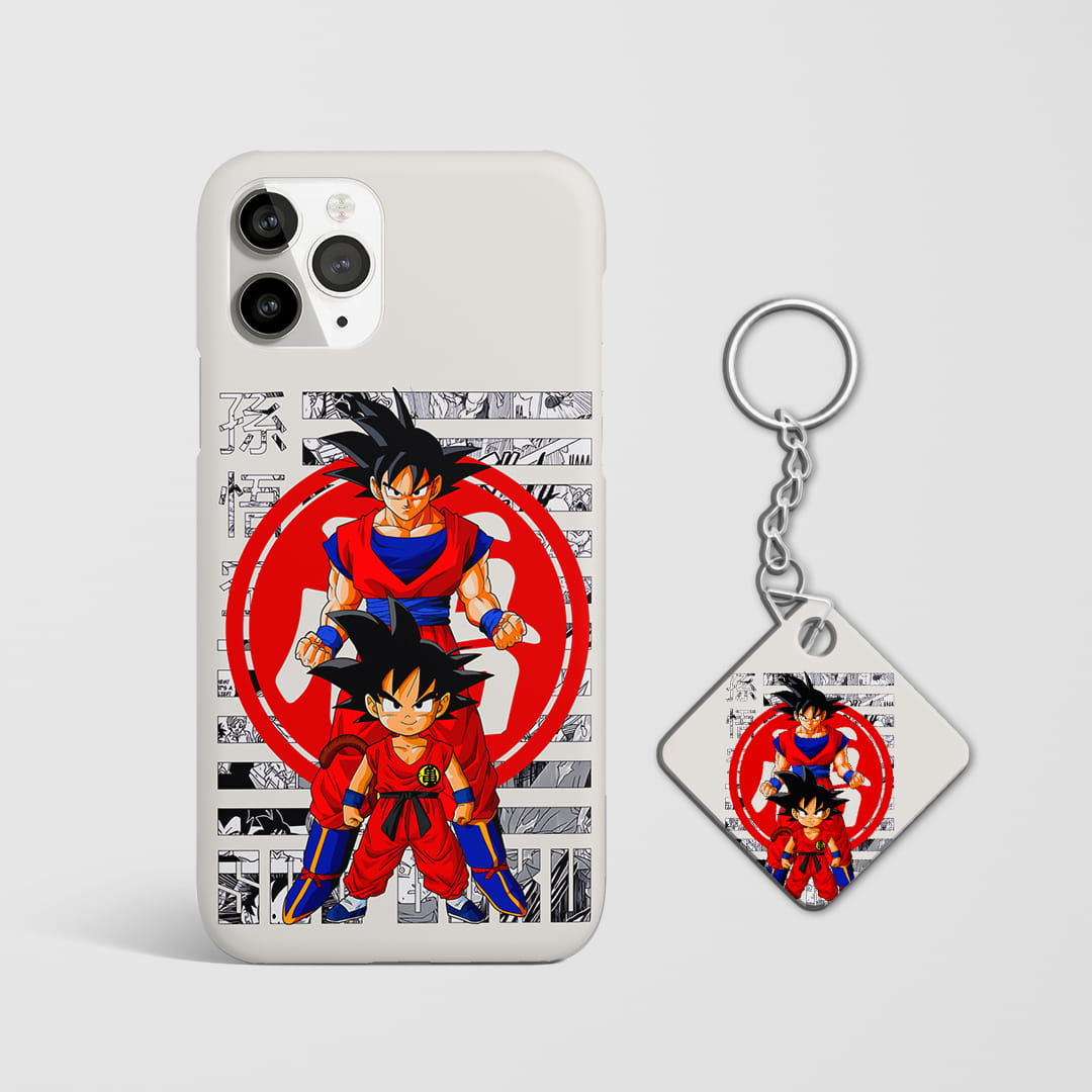 Dragon ball goku evolution mobile cover print with Keychain