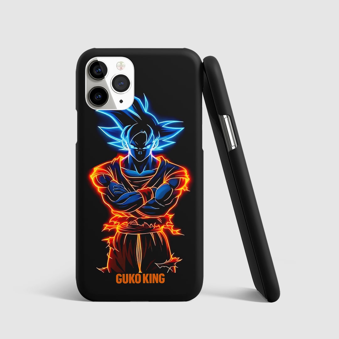 Goku King Phone Cover front view with royal anime design.