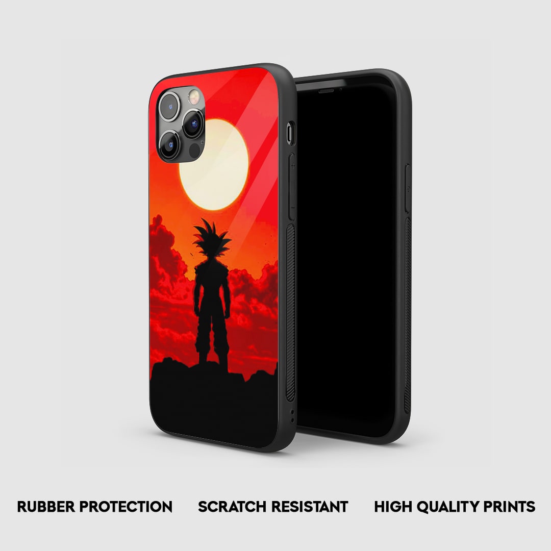 Durable Goku silhouette silicone armored case