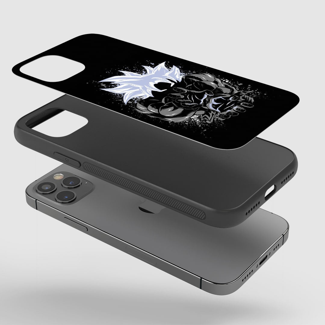 Goku Kamehameha Phone Case fitted on a smartphone, providing access to all controls and ports.