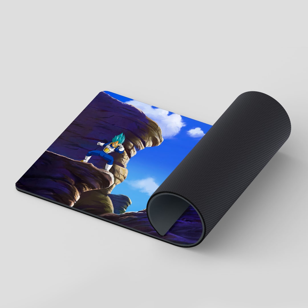 Smooth Goku vs Vegeta themed desk mat