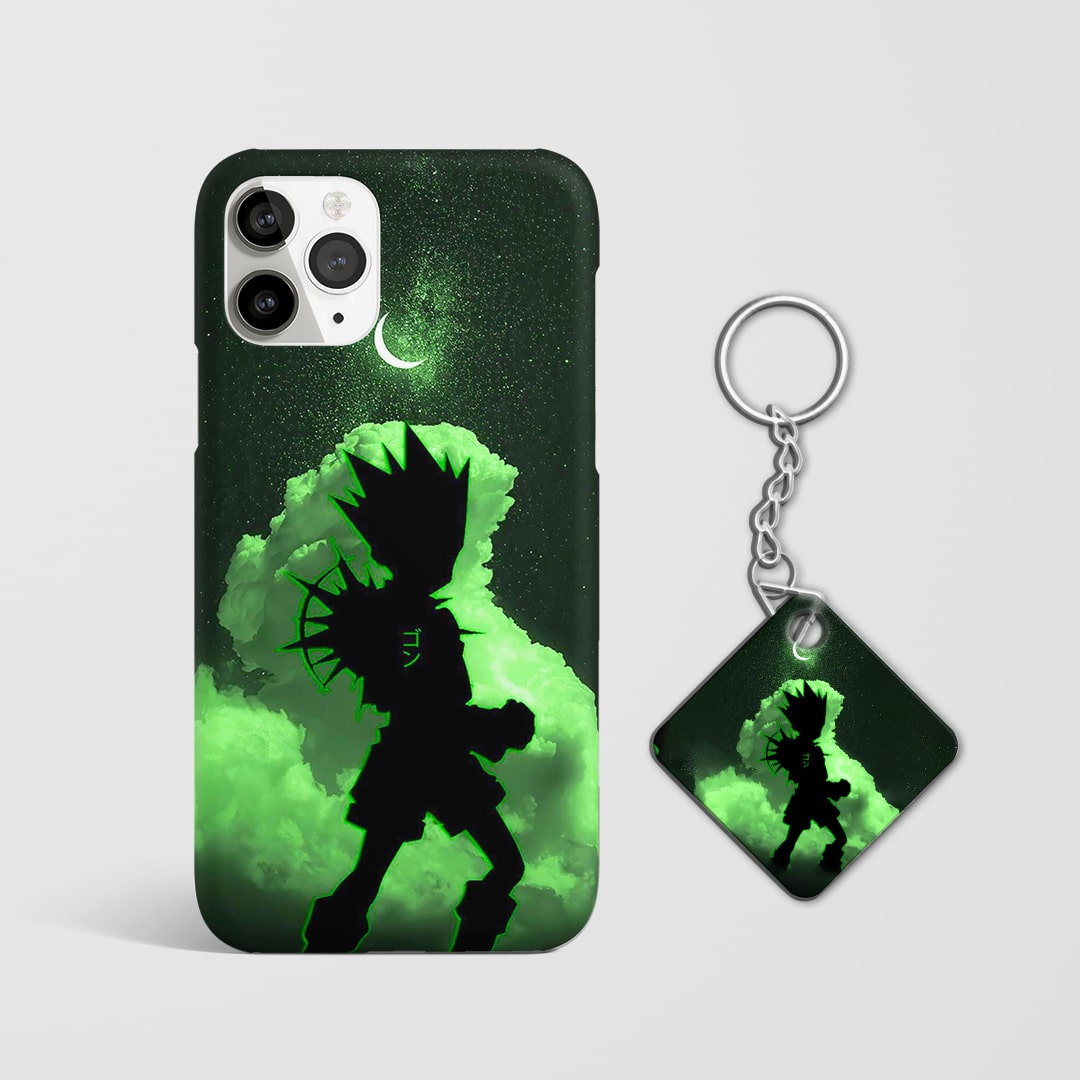Hunter x Hunter Gon silhouette case with Keychain.