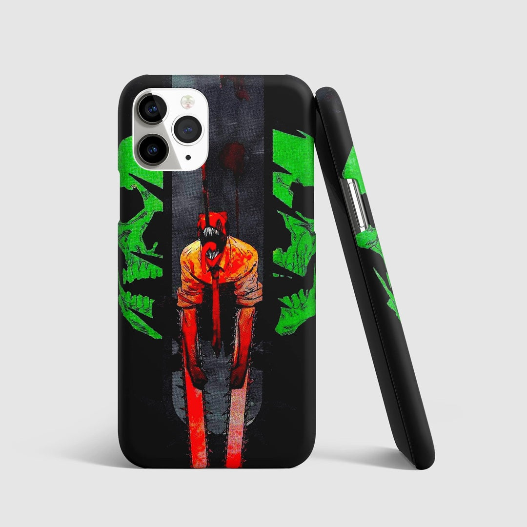 Green Reaper Denji Phone Cover front artwork design