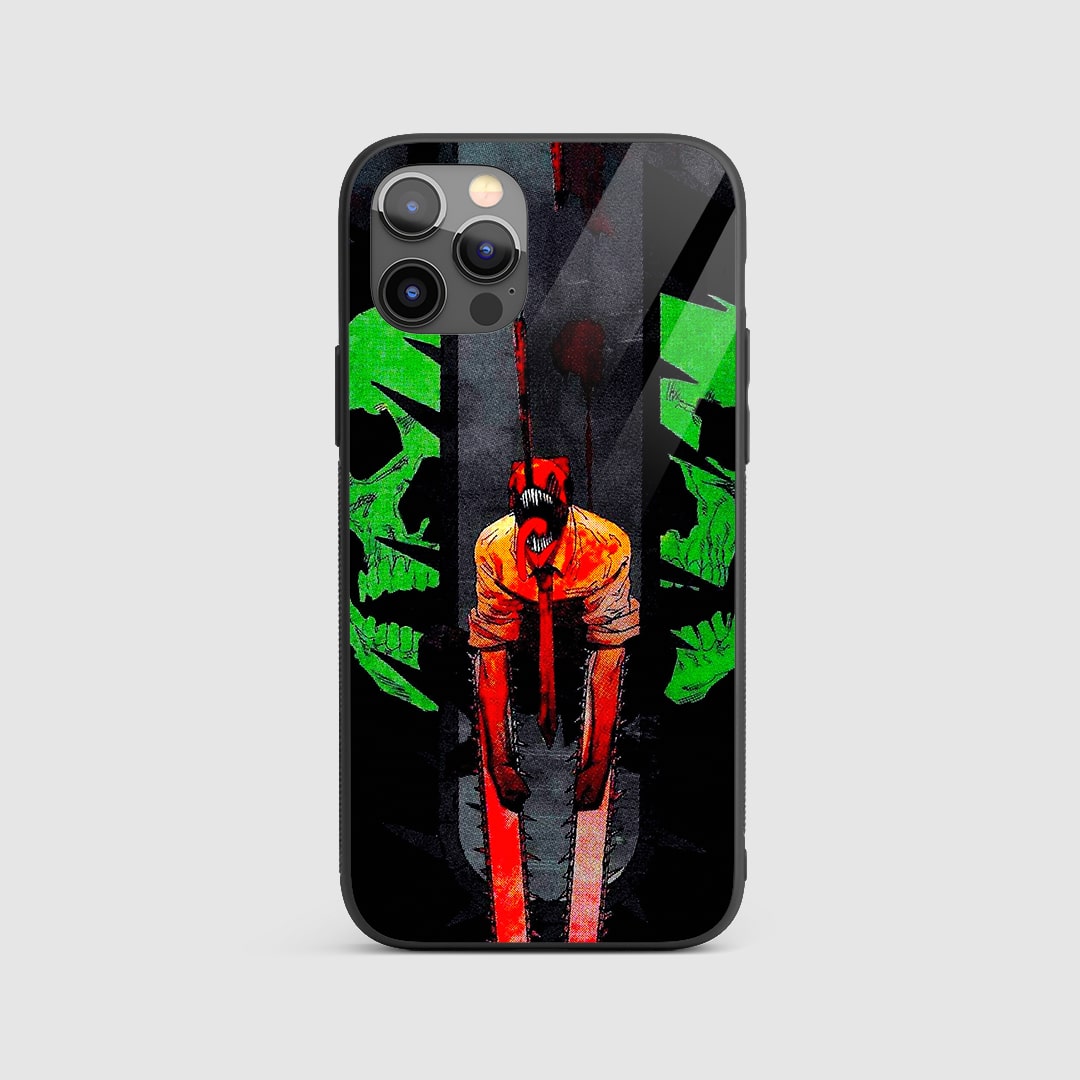 Green Reaper Denji Silicone Armored Phone Case front design