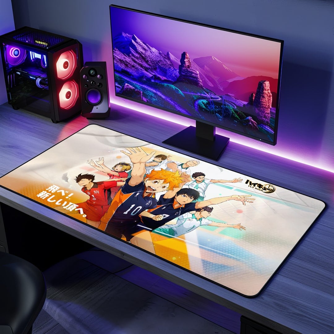 Haikyuu Desk Mat with volleyball anime artwork