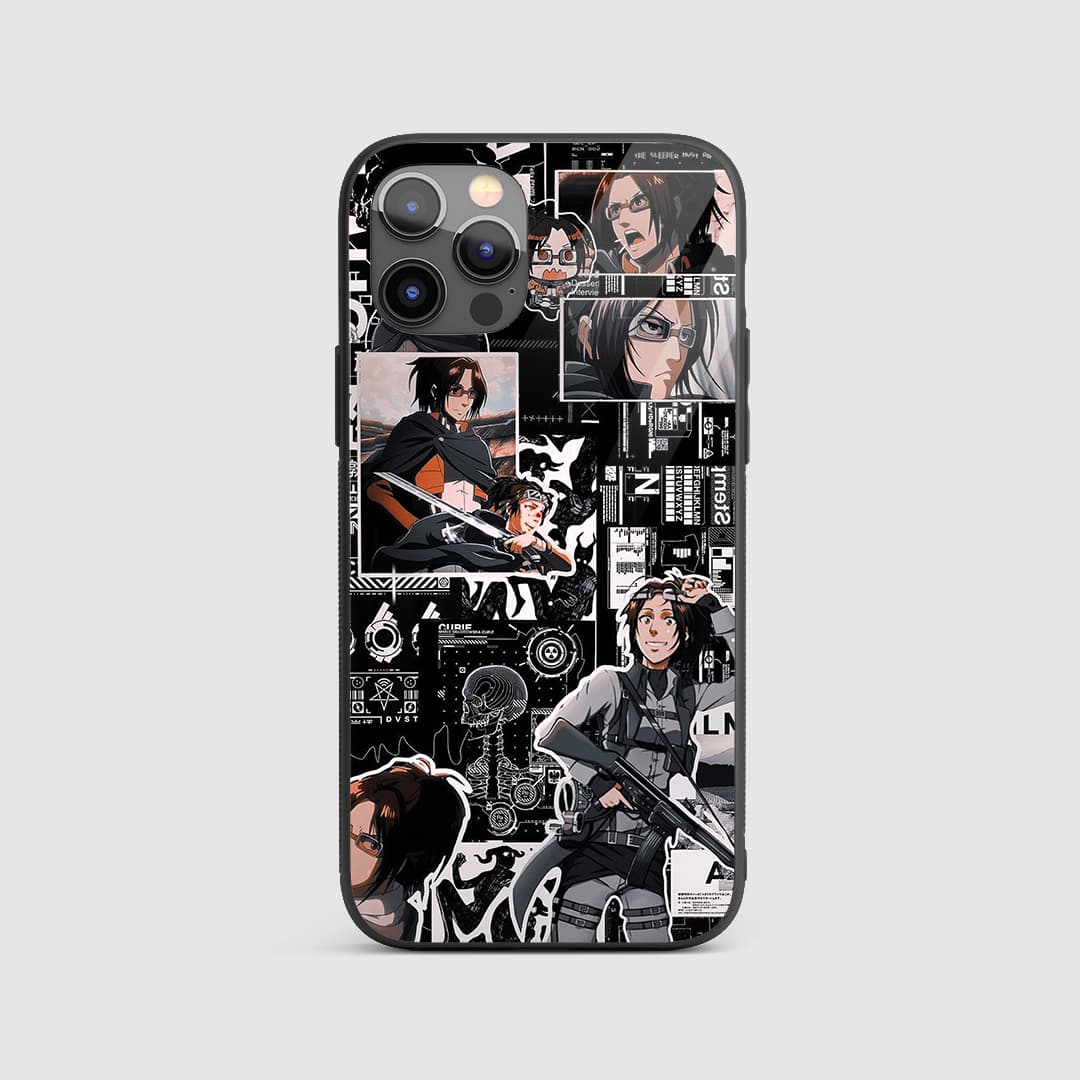 Hange Zoe Collage Silicone Armored Phone Case featuring dynamic collage artwork of Hange Zoe.