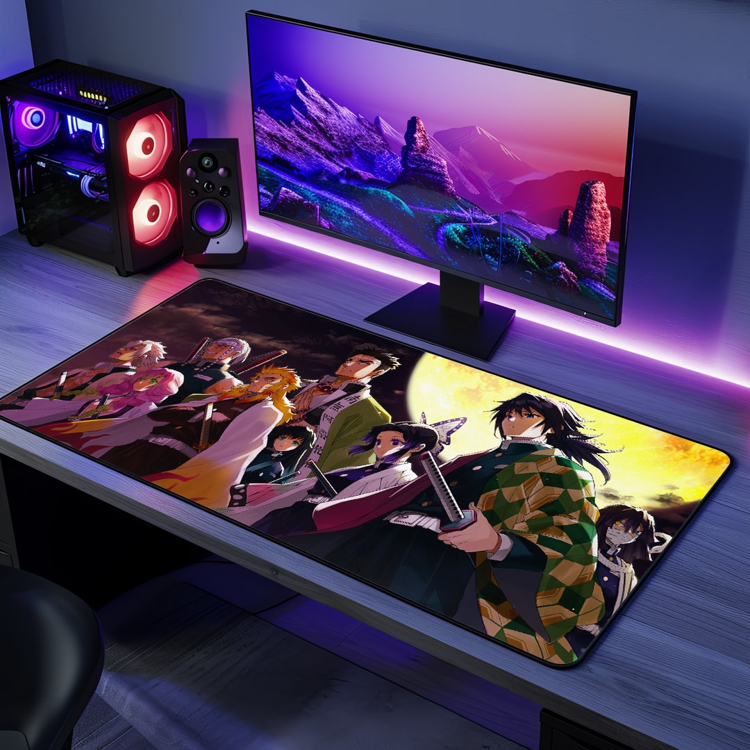 Hashira United Desk Mat with powerful anime artwork