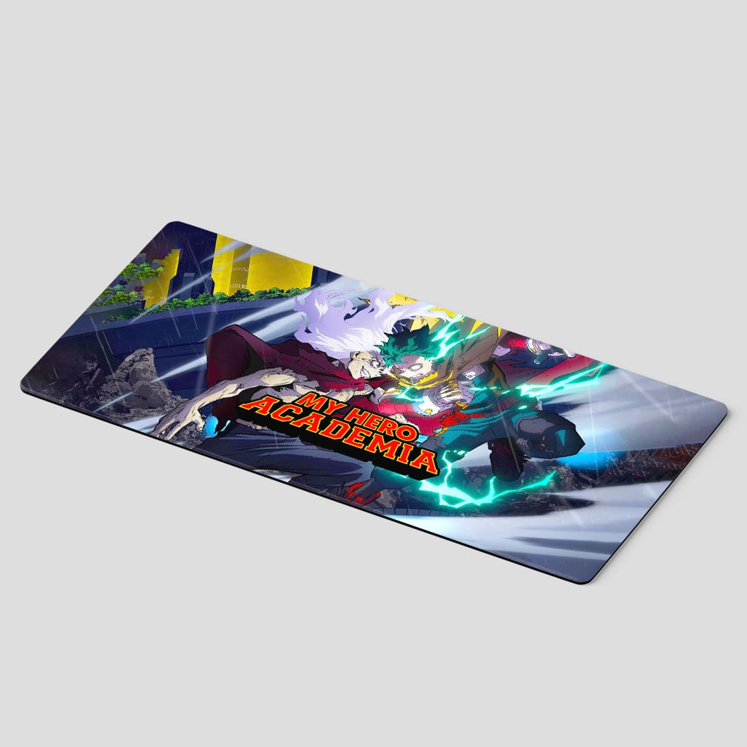 My Hero Academia heroes vs villains desk mat artwork