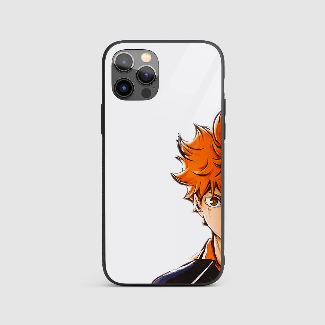 Hinata Half Face Silicone Armored Phone Case front design