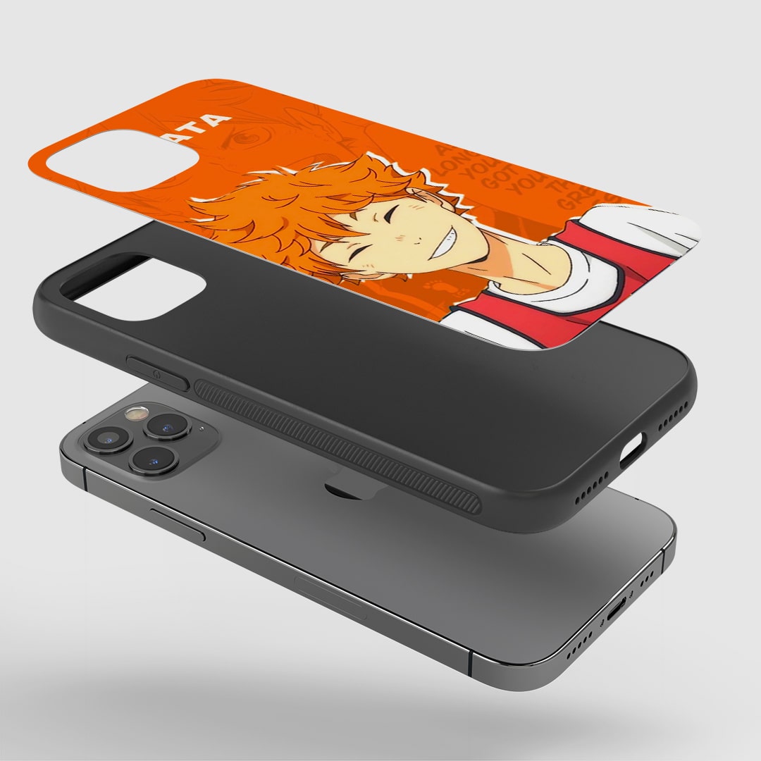 Close-up of durable Hinata Shoyo silicone phone cover