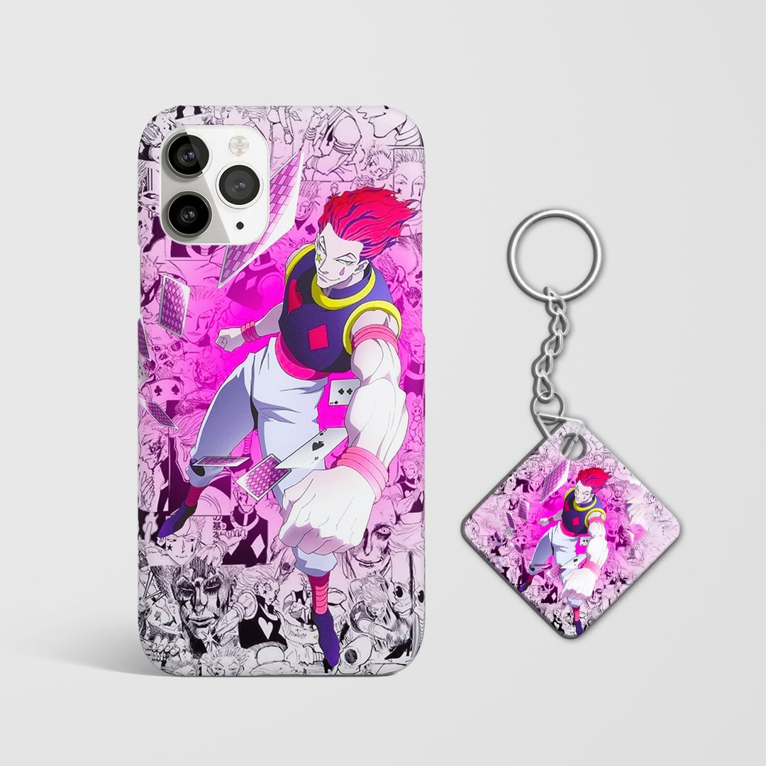 Hunter x Hunter Hisoka manga design phone cover with Keychain.