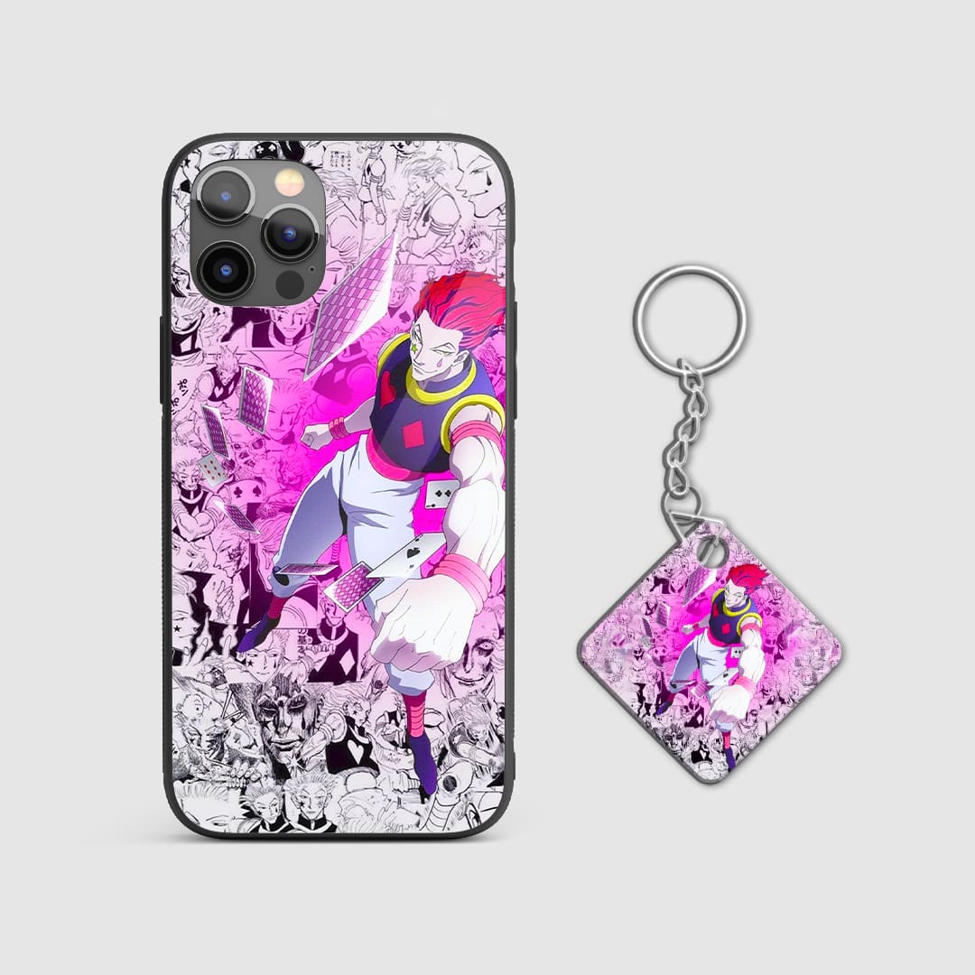 Hunter x Hunter Hisoka manga phone cover with Keychain.