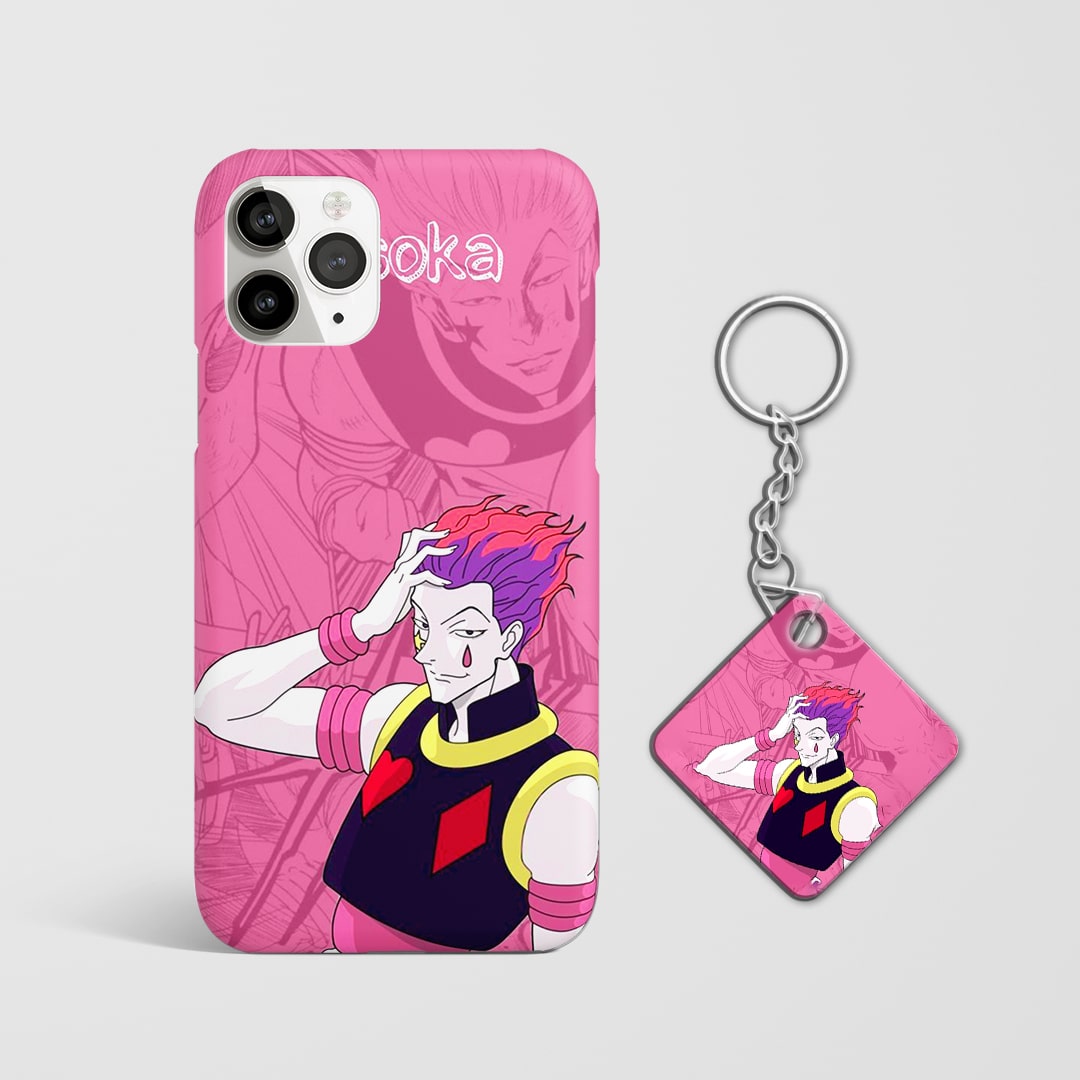 Hunter x Hunter Hisoka pink case with Keychain.