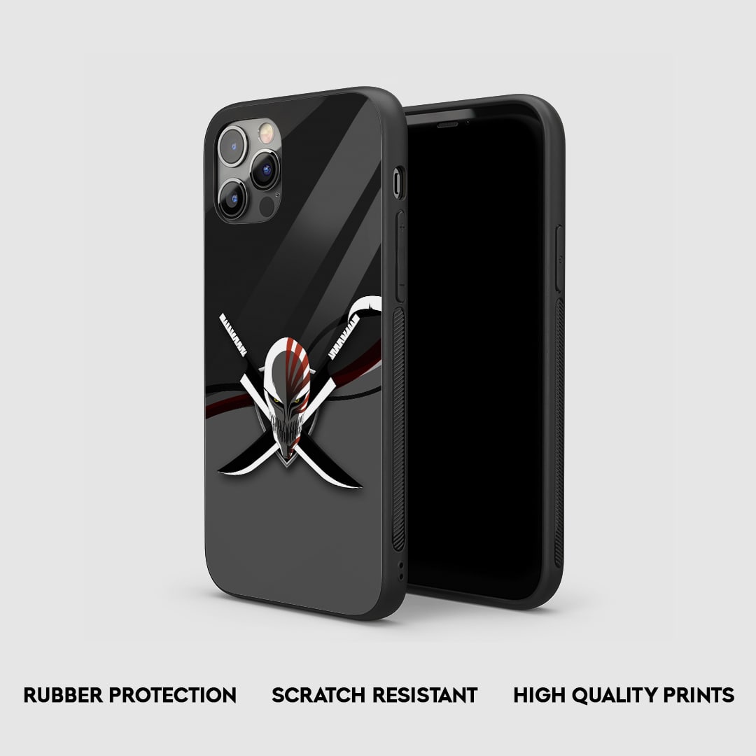 Side view of the Hollow Mask Armored Phone Case, highlighting its thick, protective silicone material.