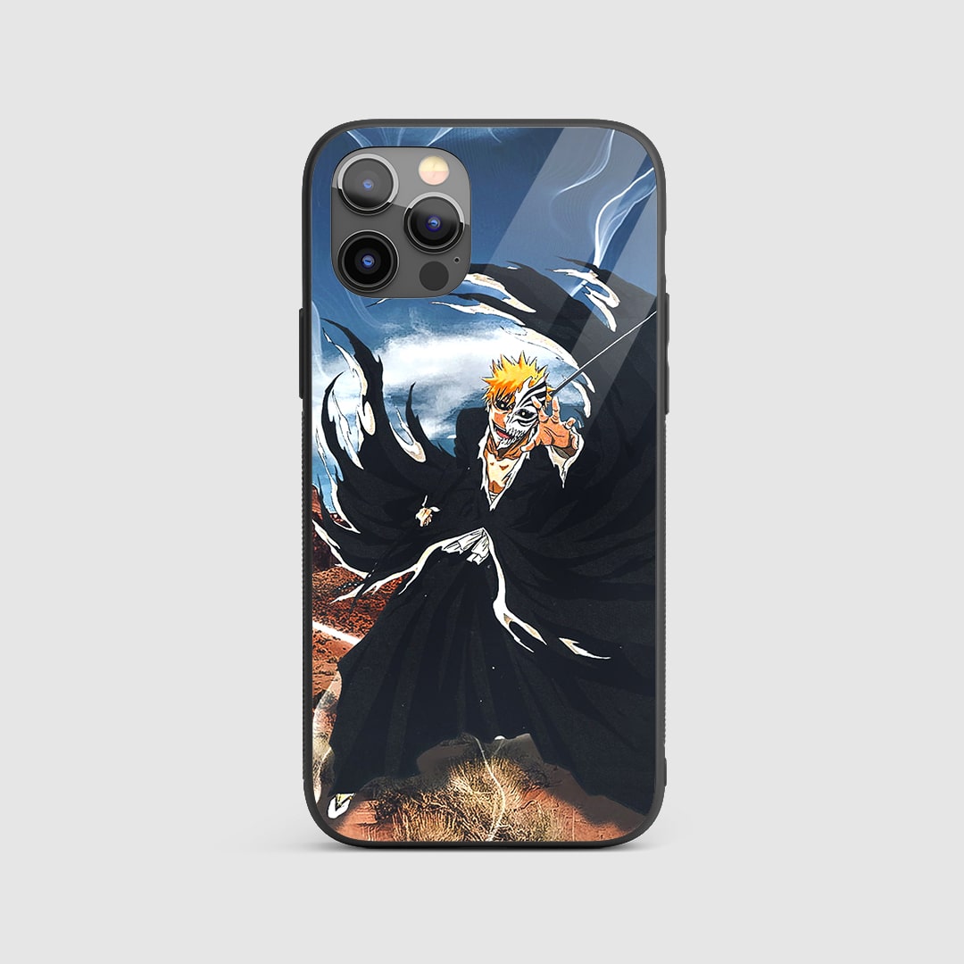 Hollowfied Ichigo Silicone Armored Phone Case featuring stunning artwork of Ichigo Kurosaki in his Hollowfied form.