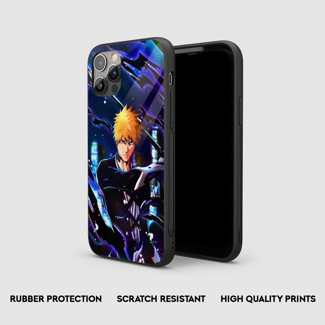 Side view of the Ichigo Action Armored Phone Case, highlighting its thick, protective silicone material.
