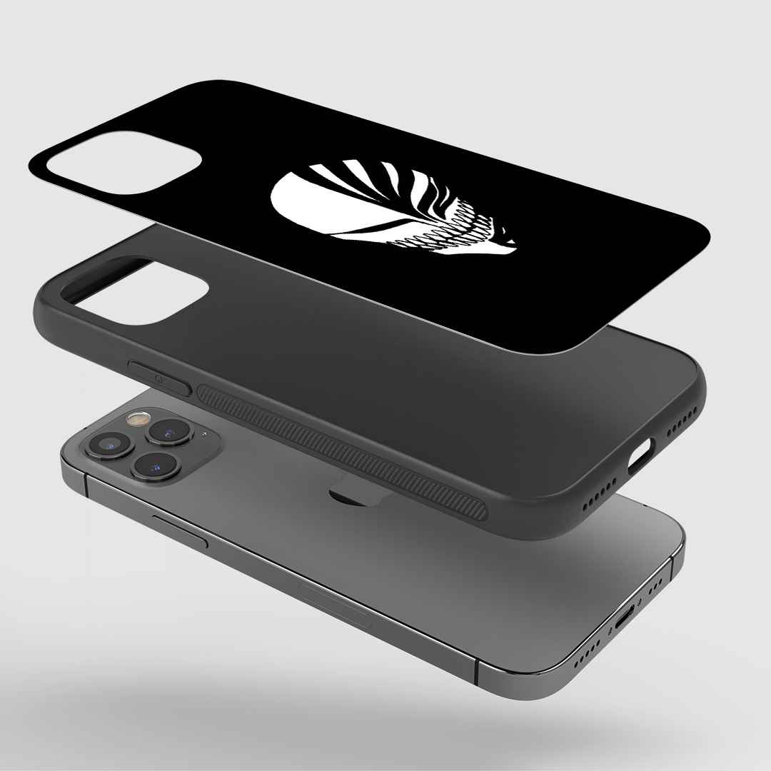 Ichigo Mask Minimalist Phone Case installed on a smartphone, offering robust protection and a sleek design.