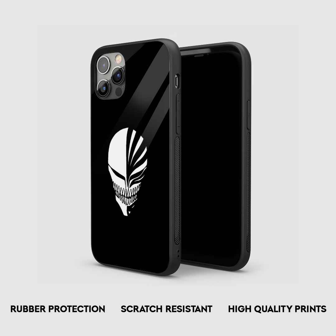 Side view of the Ichigo Mask Minimalist Armored Phone Case, highlighting its thick, protective silicone material.
