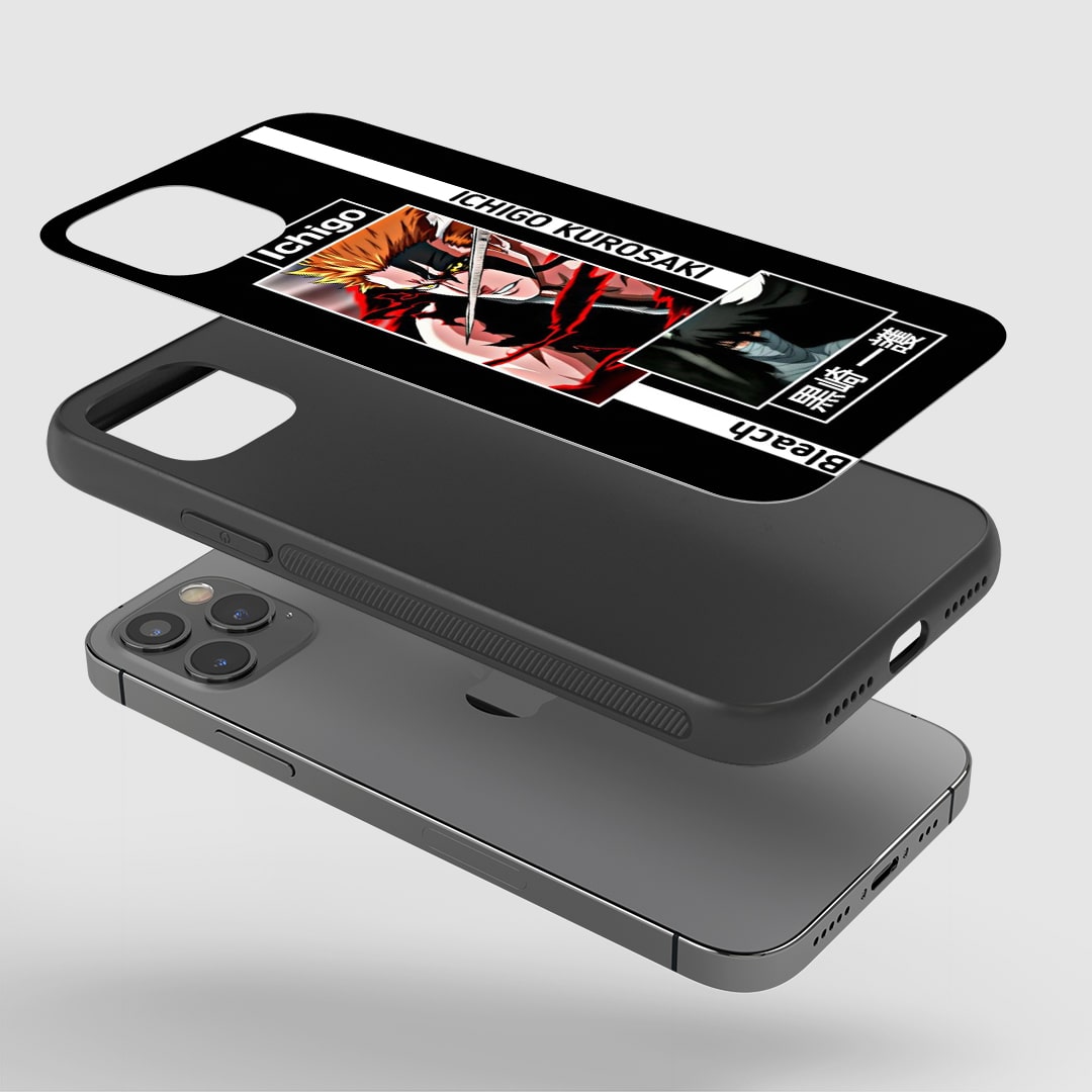 Ichigo Kurosaki Bleach Phone Case installed on a smartphone, offering robust protection and an iconic design.