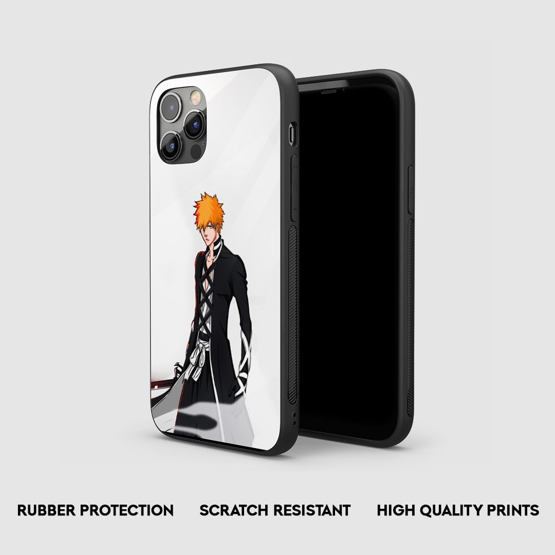 Side view of the Ichigo Minimal Armored Phone Case, highlighting its thick, protective silicone material.