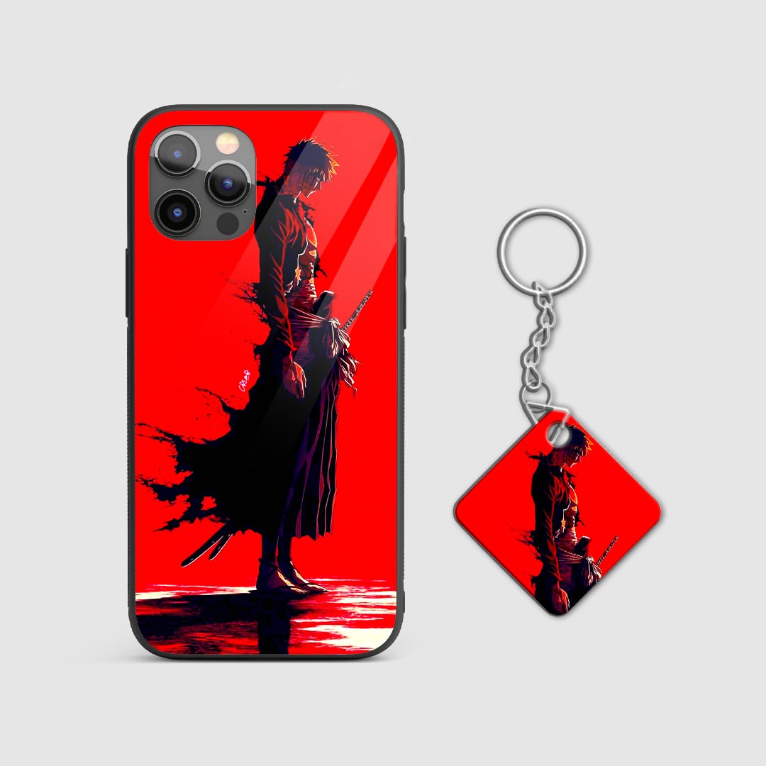HD Ichigo Shinigami artwork phone cover with Keychain