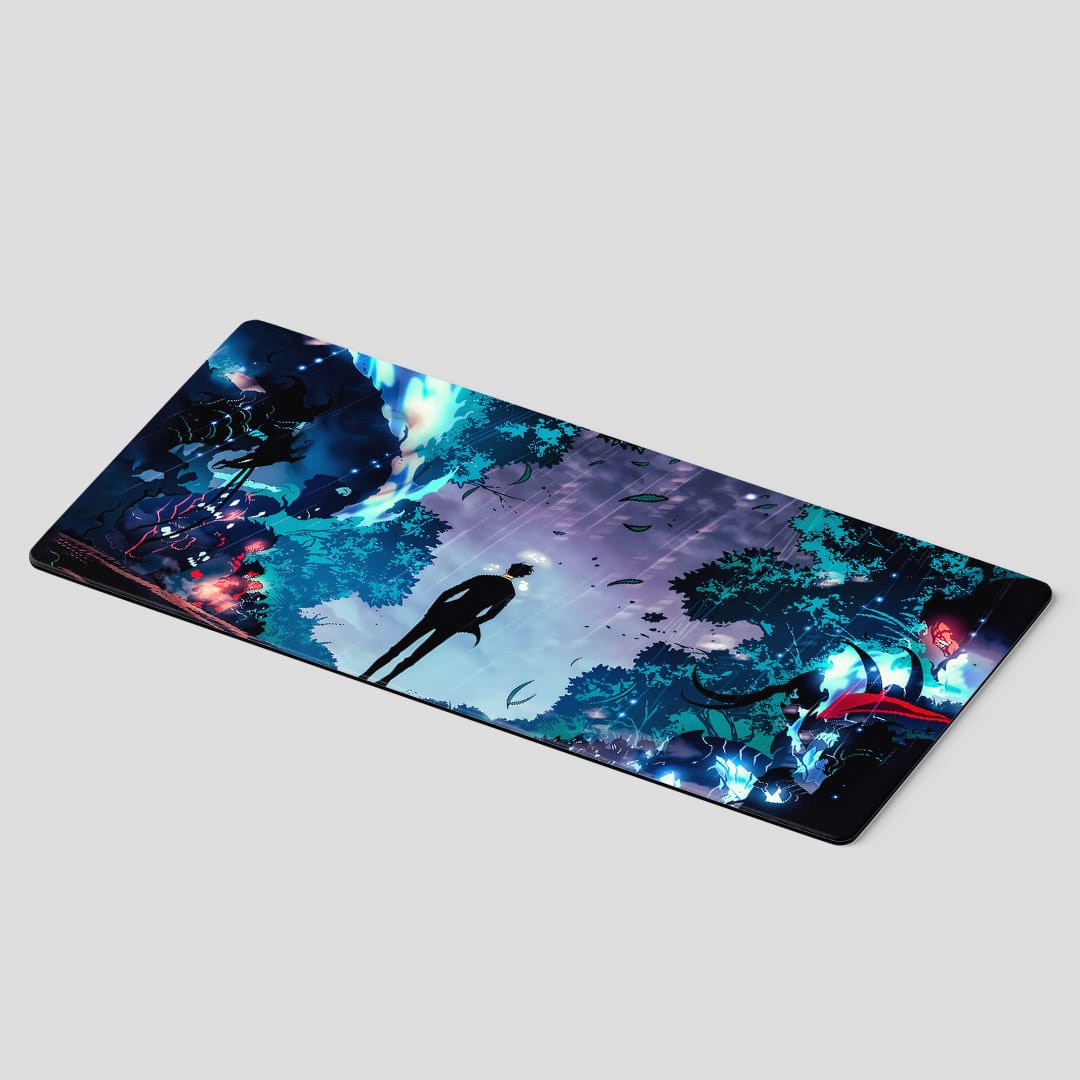 Solo Leveling Igris in dark armor desk mat