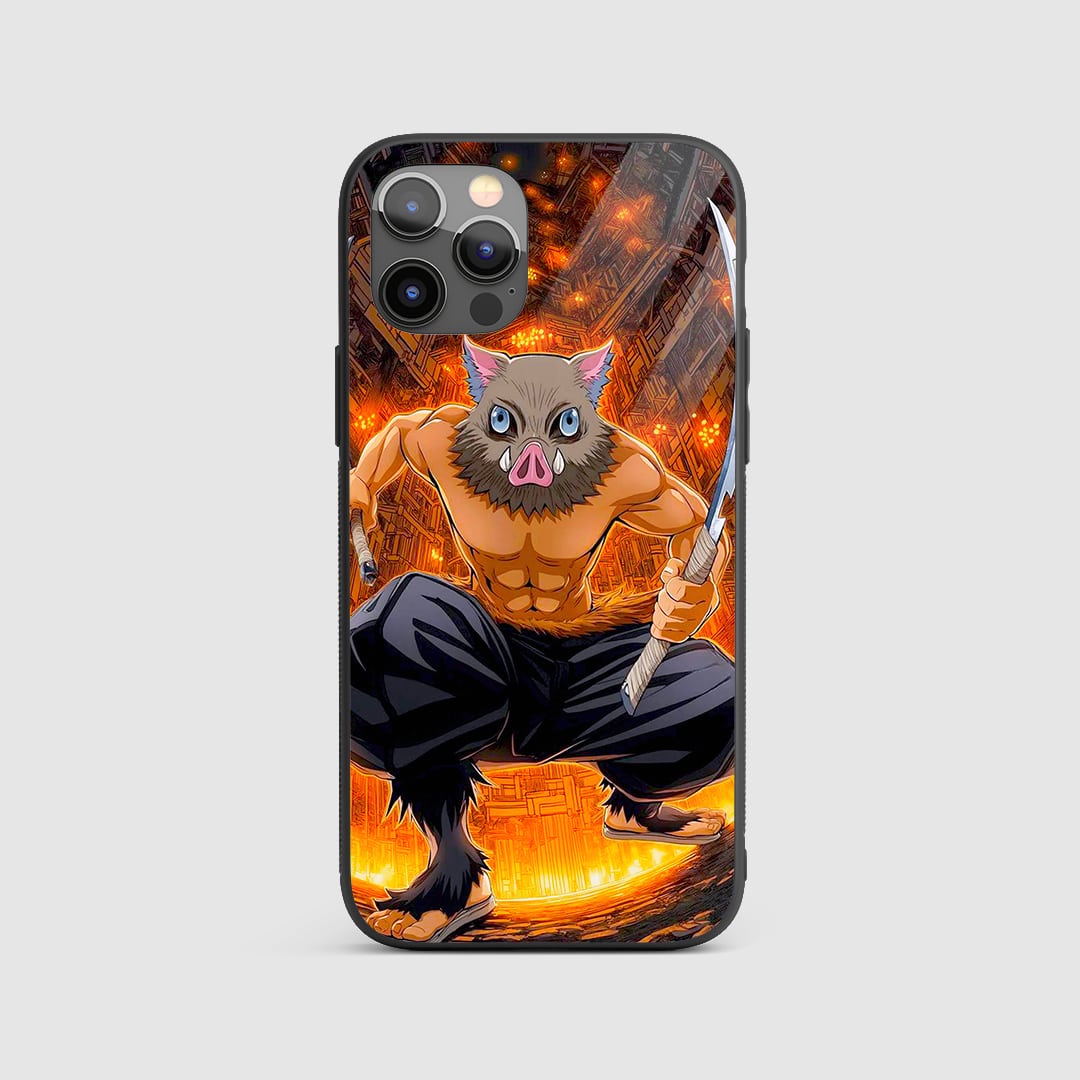 Inosuke Infinity Castle Silicone Armored Phone Case front design