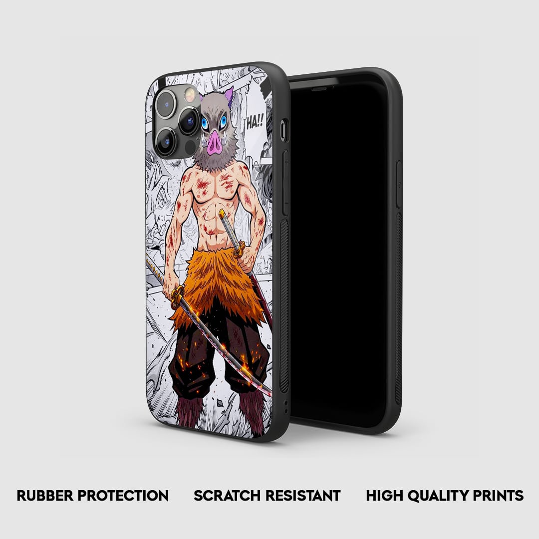 Side angle of Inosuke Manga anime armored phone case