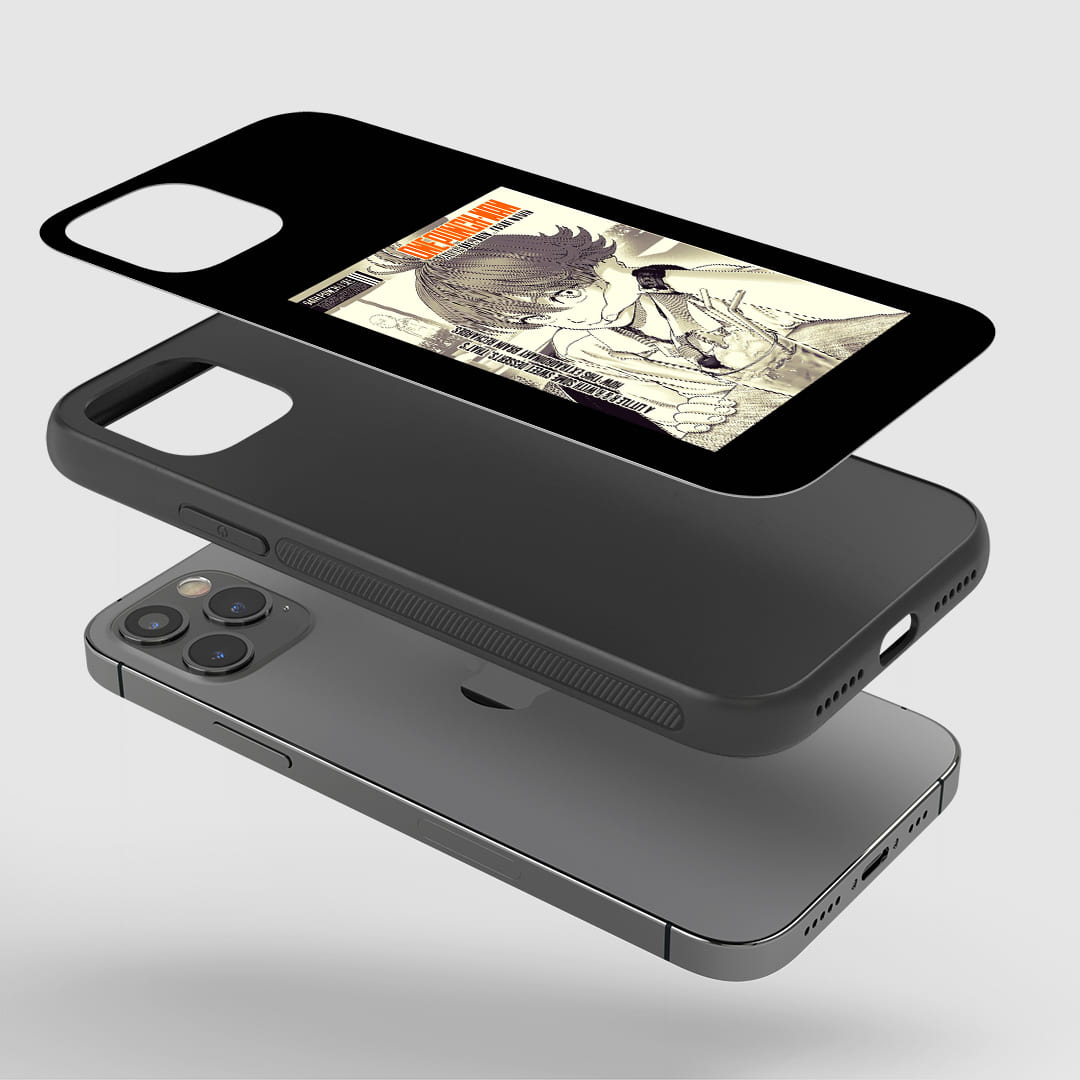 Isamu Phone Case installed on a smartphone, offering robust protection and a dynamic design.