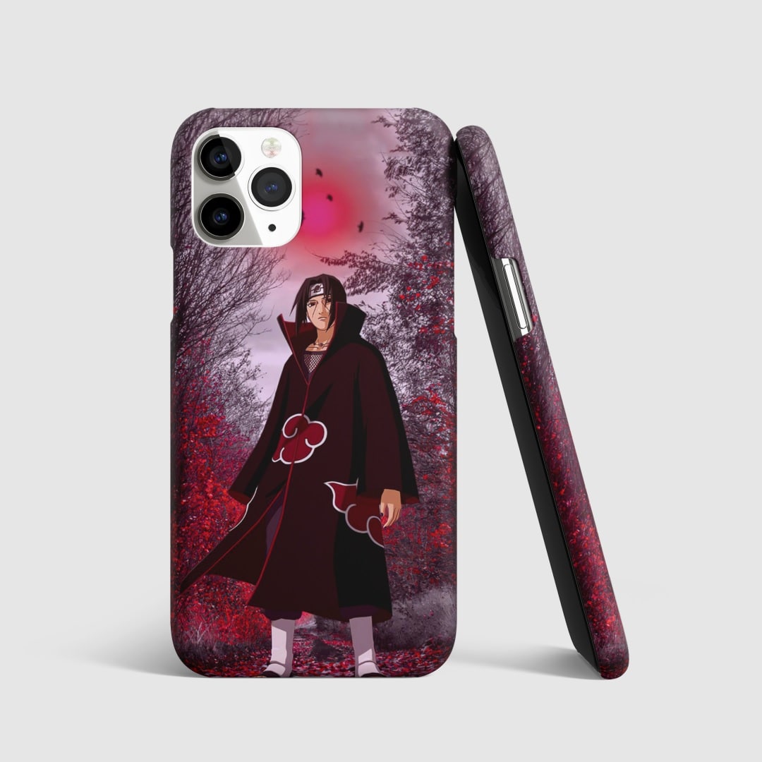 Itachi Aesthetic Phone Cover with 3D matte finish, featuring the iconic Itachi Uchiha design.
