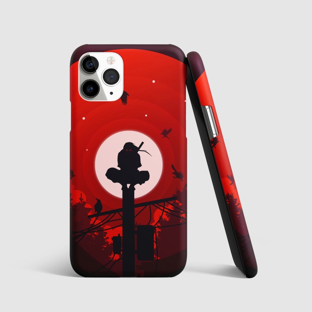 Itachi Pole Phone Cover with 3D matte finish, featuring the iconic Itachi Uchiha design.
