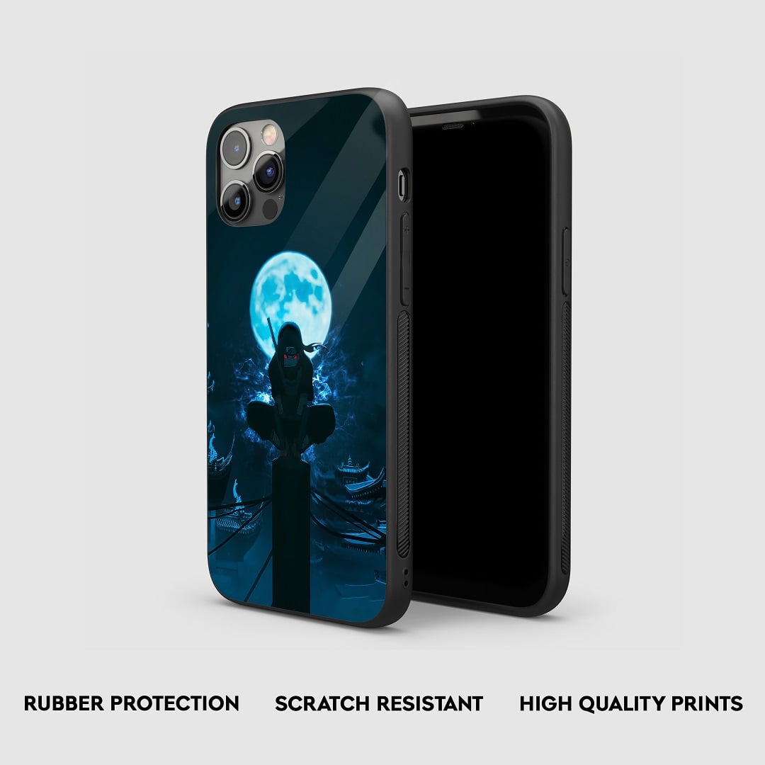 Side view of Itachi Blue Moon Phone Case showing protective edges and button coverage.