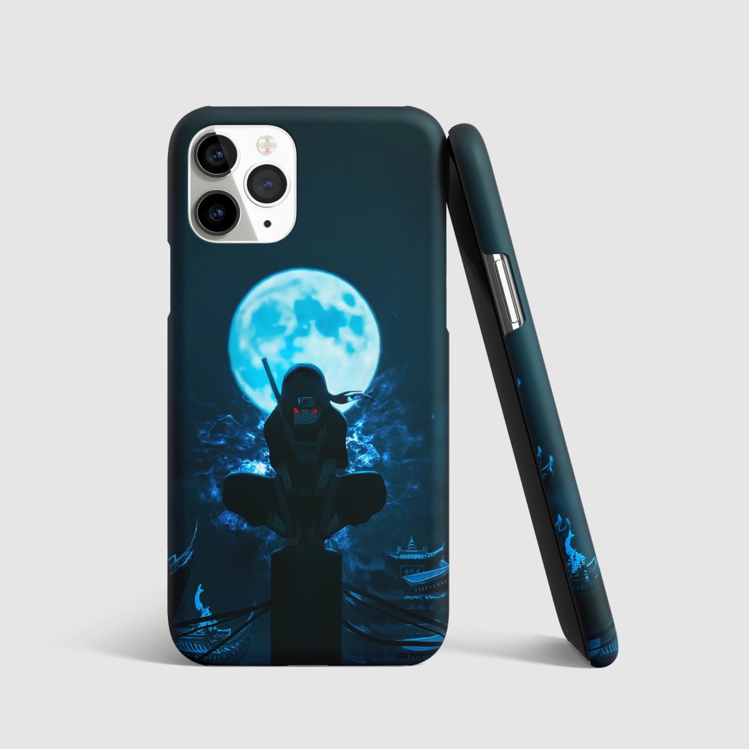 Itachi Uchiha Blue Moon Phone Cover with 3D matte finish, featuring the iconic Itachi Uchiha design.