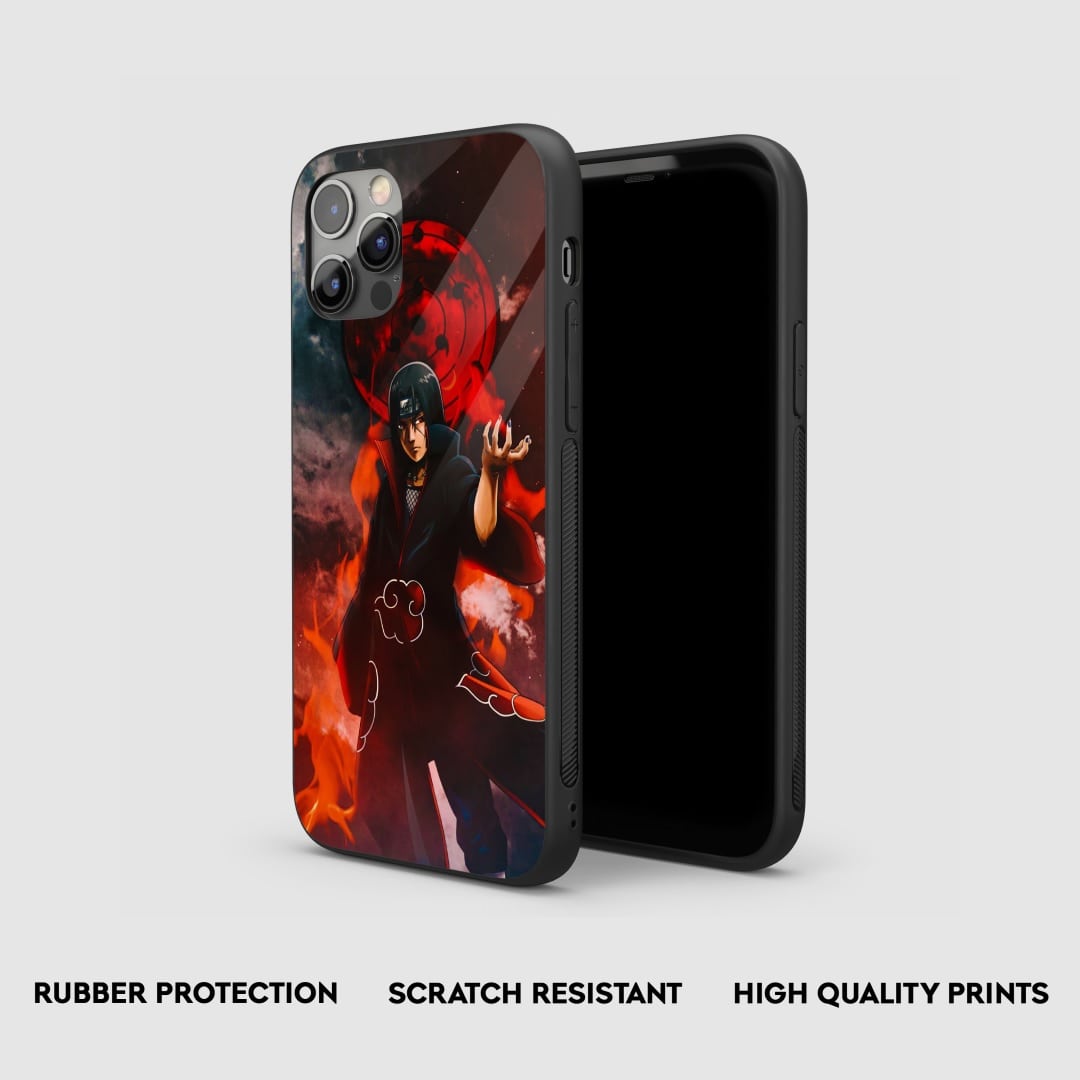 Side angle of Itachi Uchiha Armored Phone Case showing edge protection.