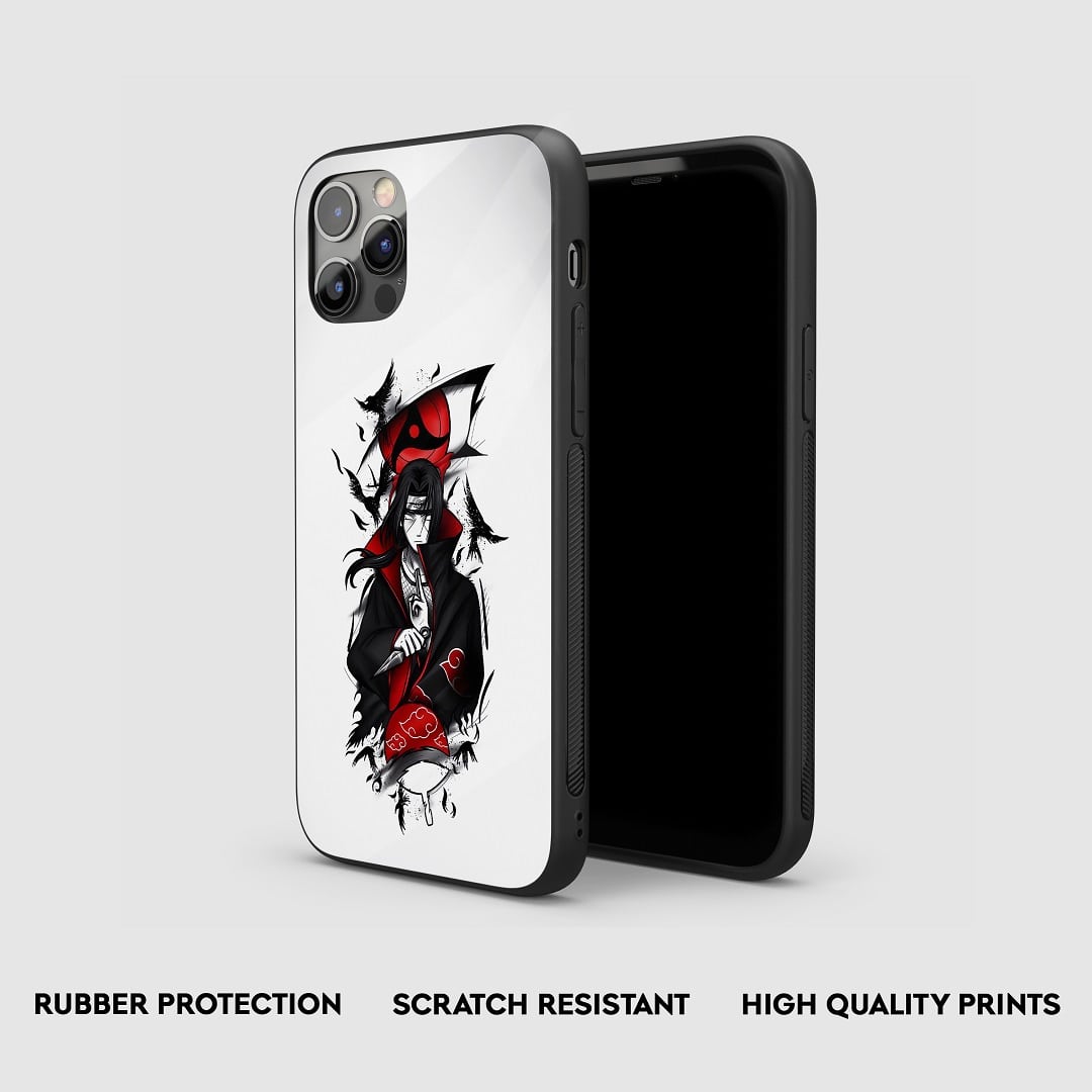 Side view of Itachi White Armored Phone Case showing its robust protection.