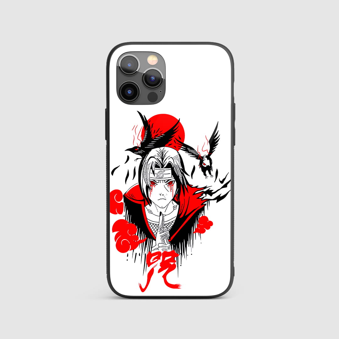 Itachi crow seal art silicone armored phone case