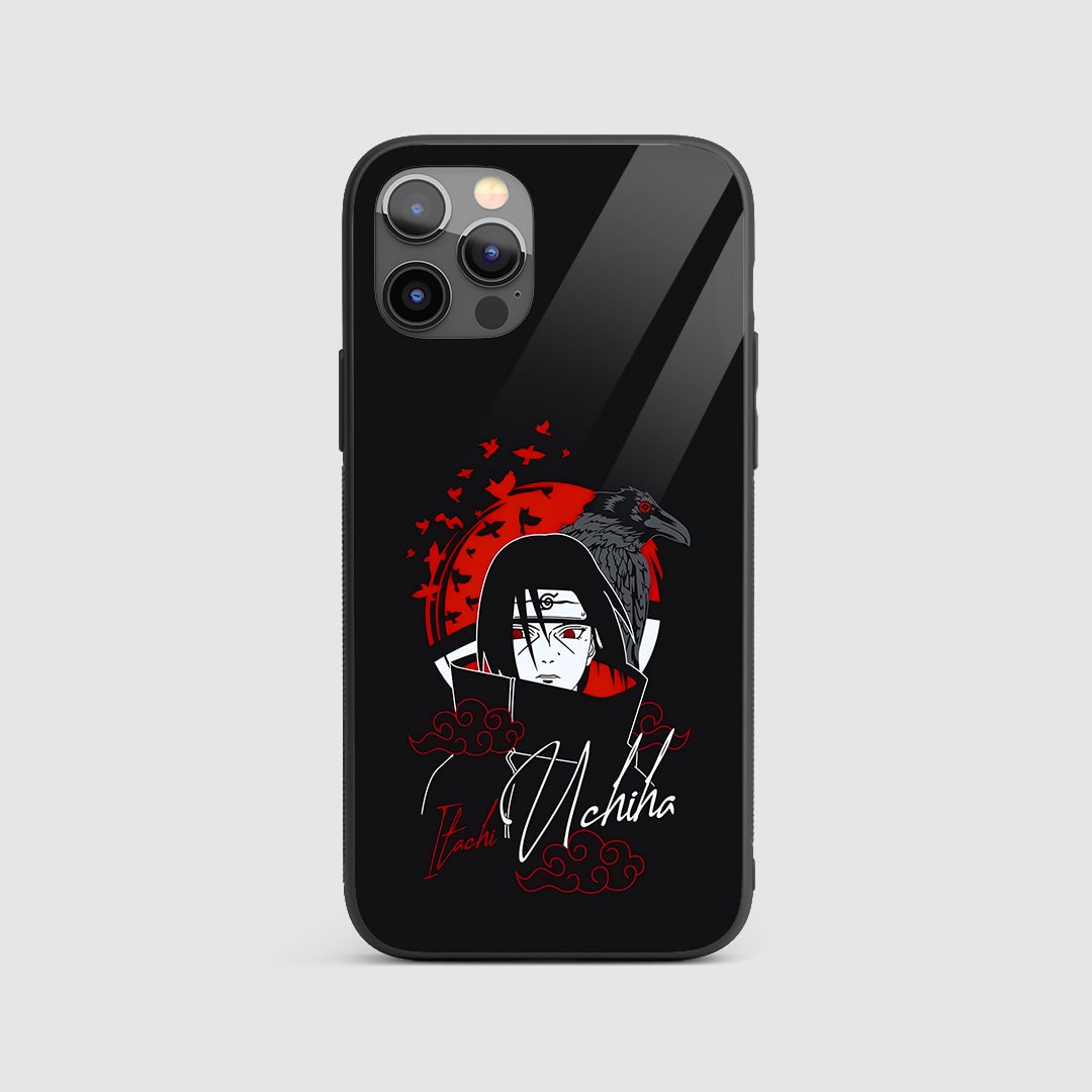Itachi Minimal Silicone Armored Phone Case front view with clean design.