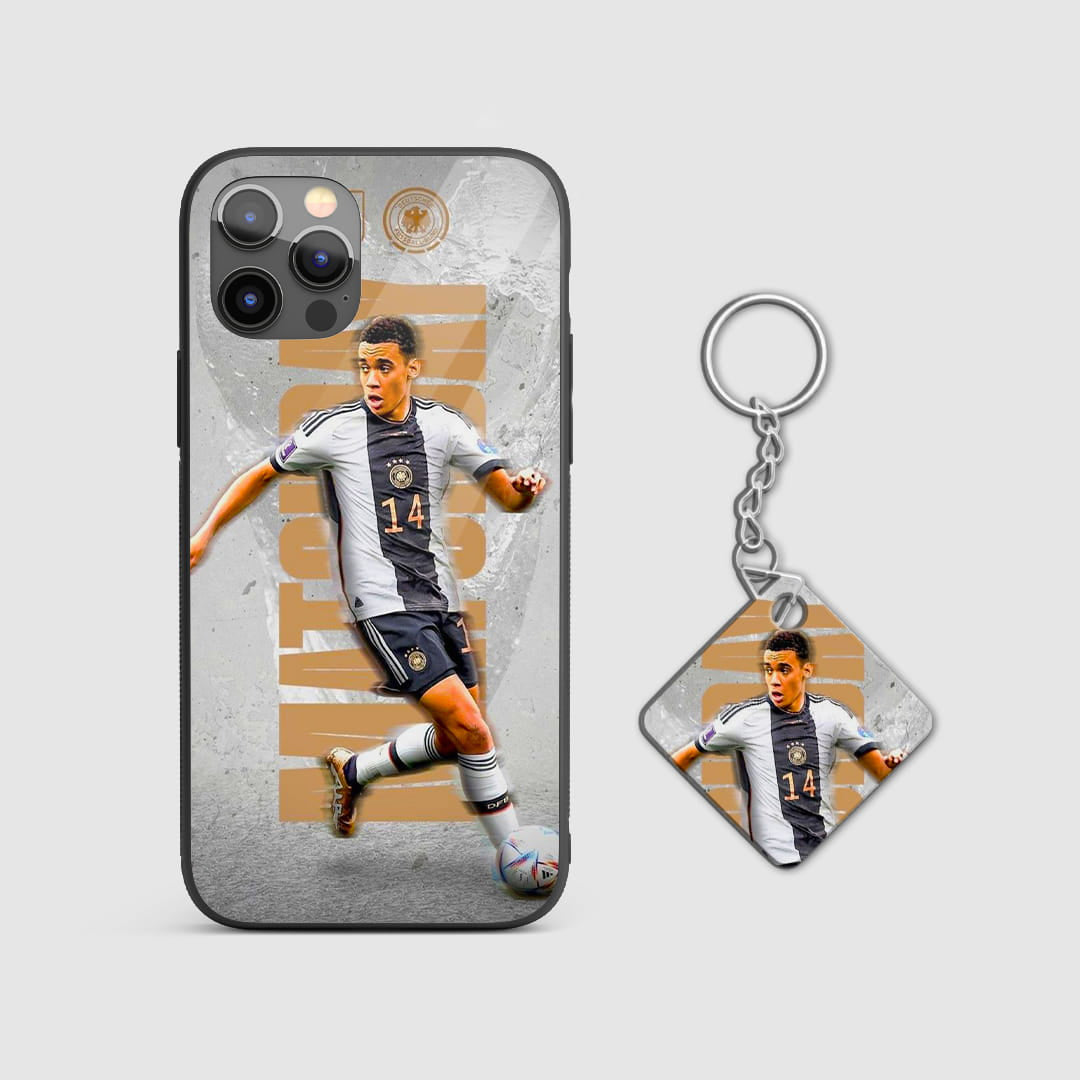 Germany football player protective phone cover with Keychain