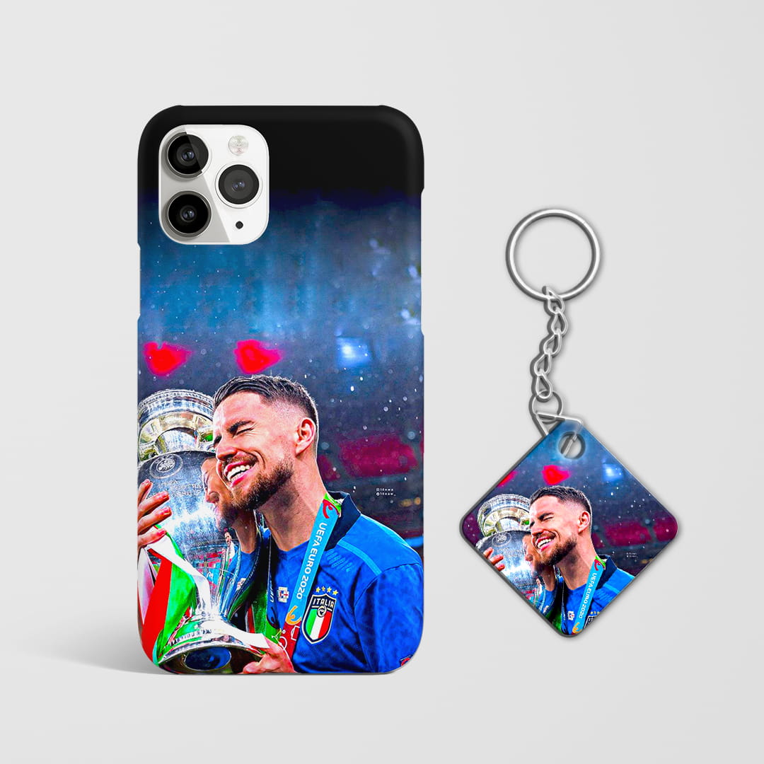 Jorginho football trophy phone case with Keychain