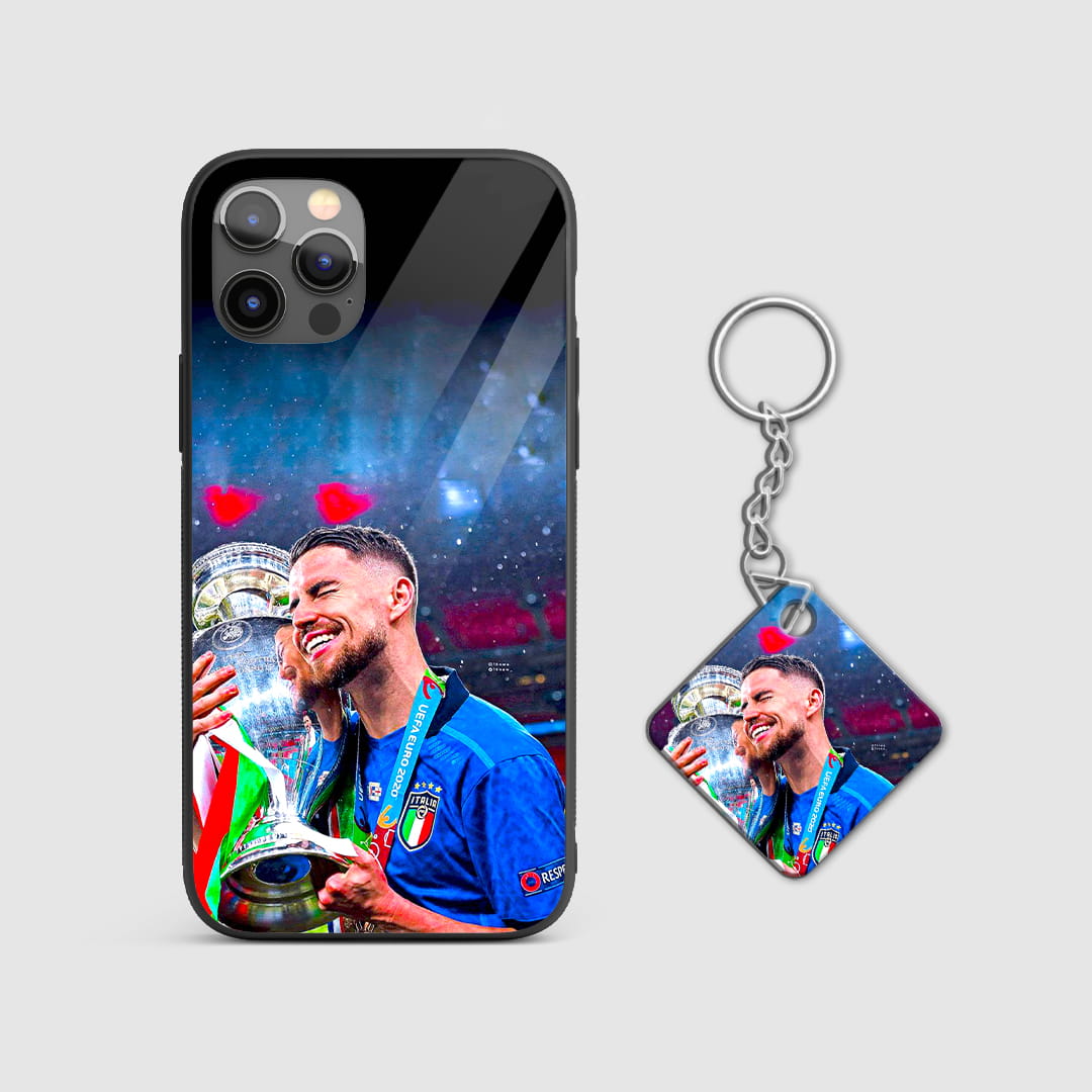 Italy football player protective mobile cover with Keychain