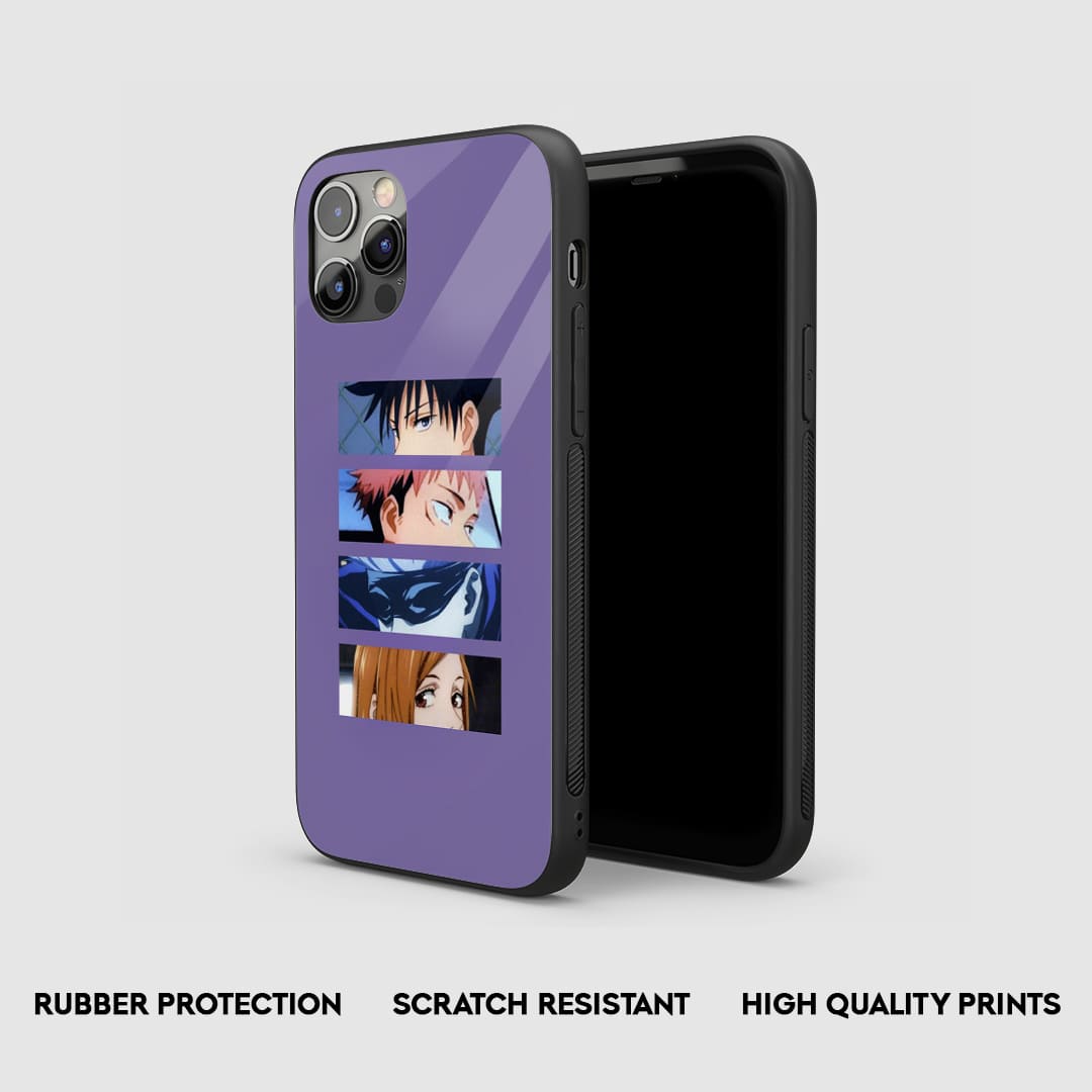 Side view of the Jujutsu Characters Armored Phone Case, showcasing its protective silicone.