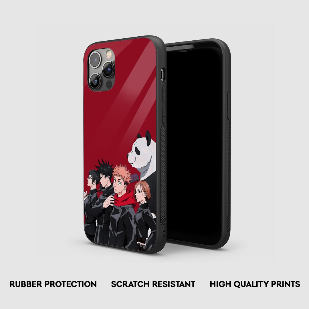 Side view of the Jujutsu Group Armored Phone Case, showcasing its thick, protective silicone.