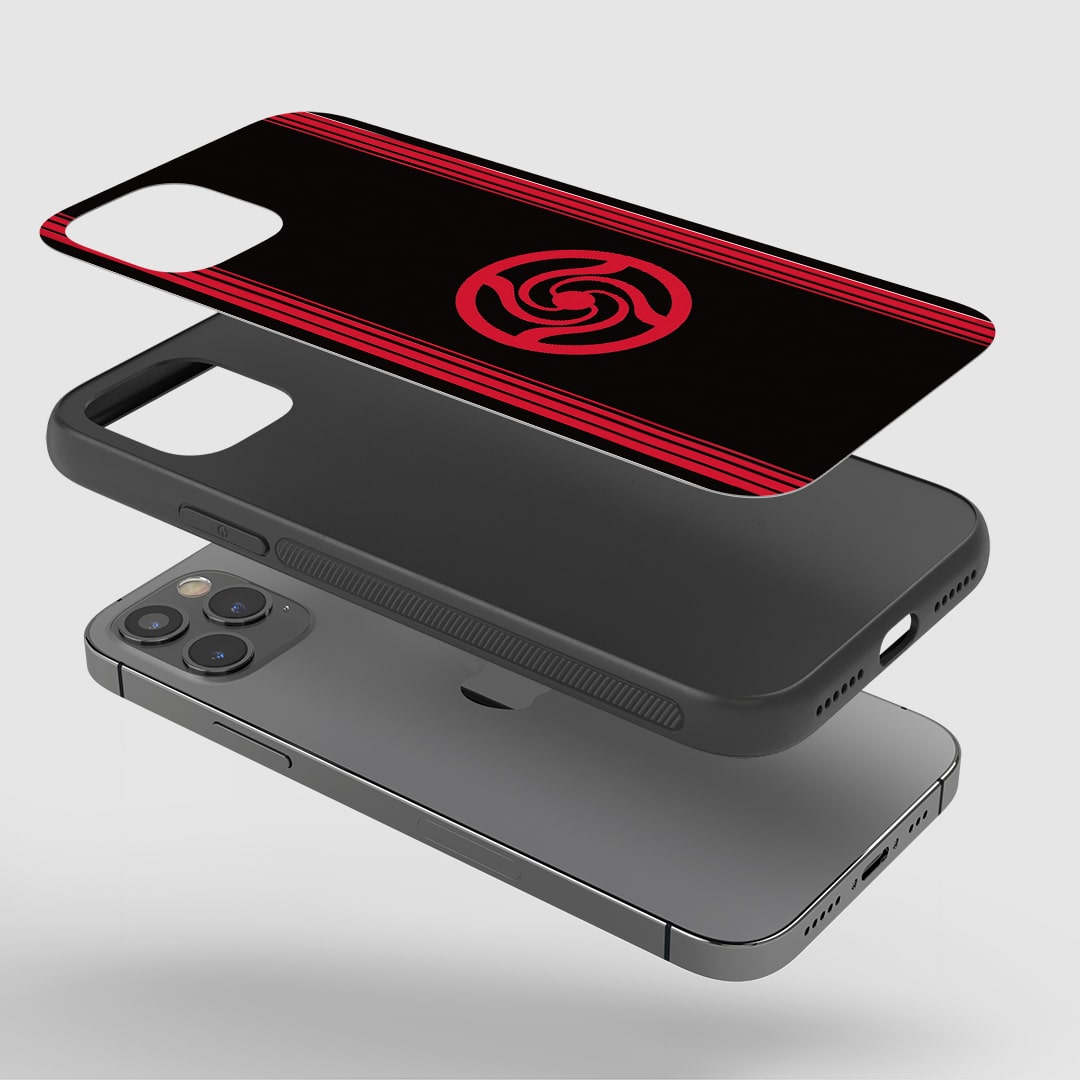 Jujutsu High Red Phone Case installed on a smartphone, ensuring full access to all controls and ports.