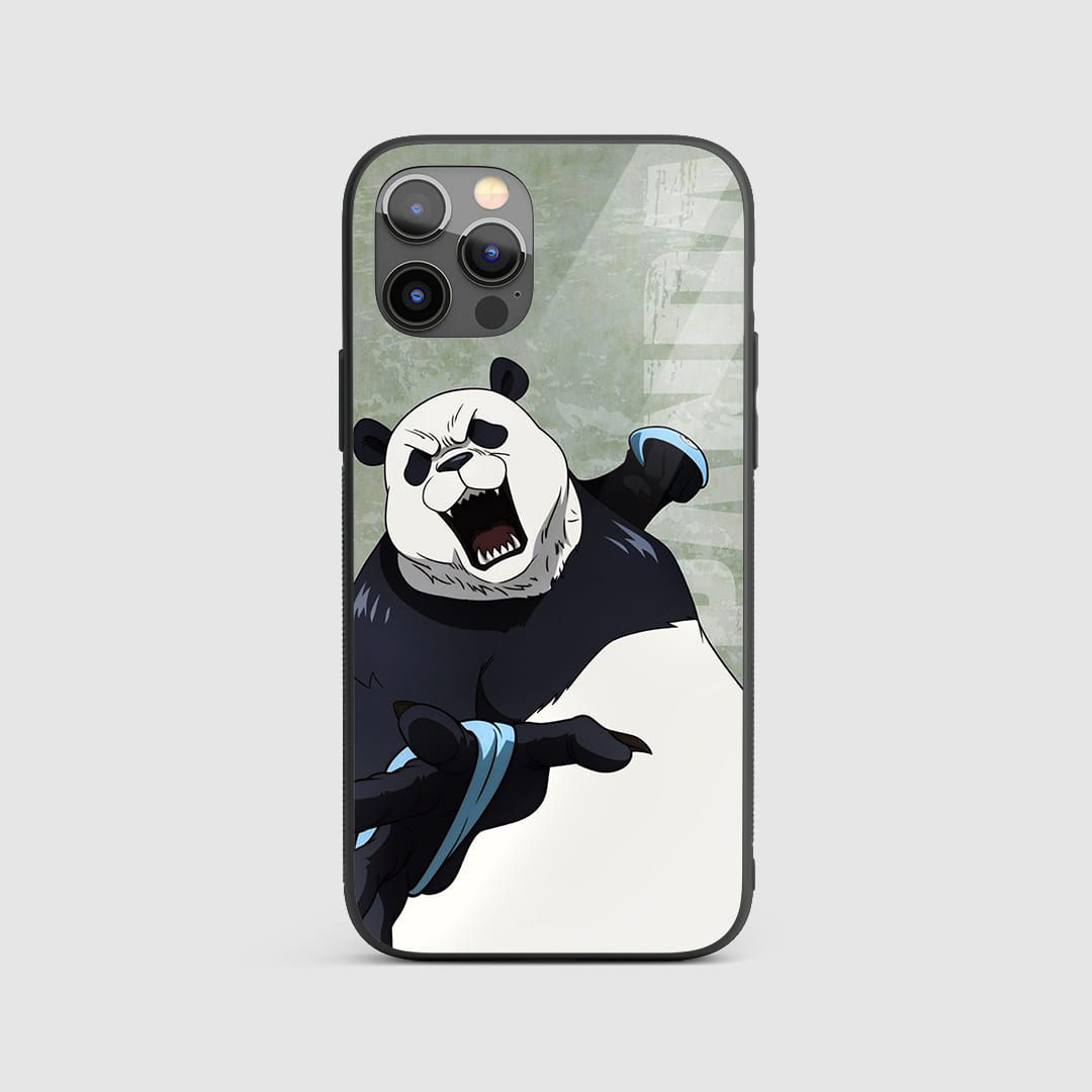 Jujutsu Panda Silicone Armored Phone Case with a vibrant illustration of Panda ready for battle.