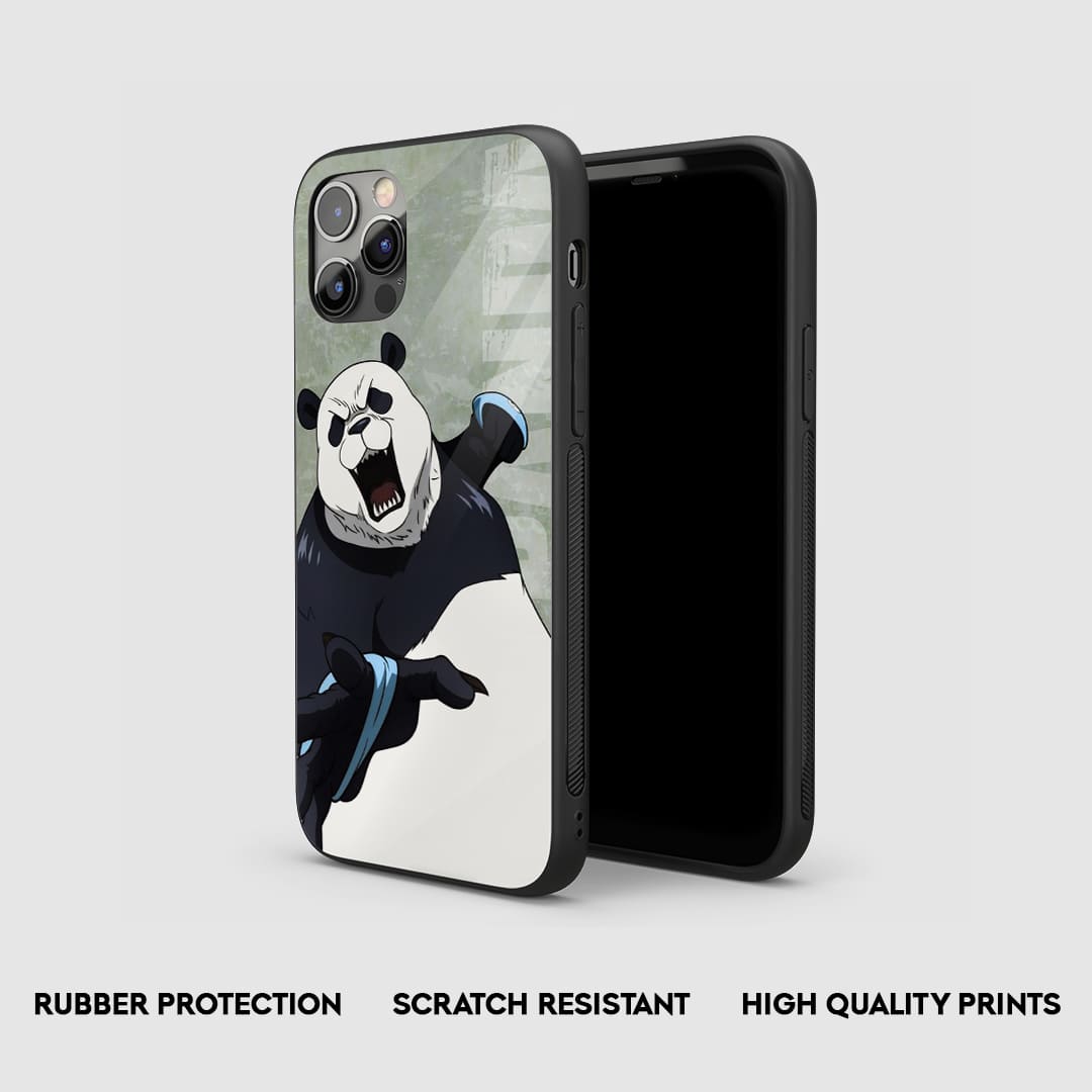 Side view of the Jujutsu Panda Armored Phone Case, showcasing its thick, protective silicone.