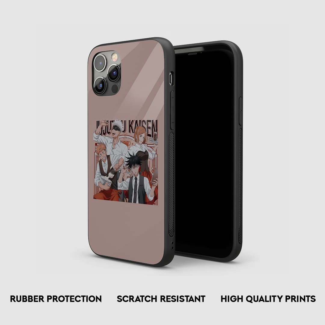 Side view of the Jujutsu Team Armored Phone Case, showcasing its robust, protective silicone.