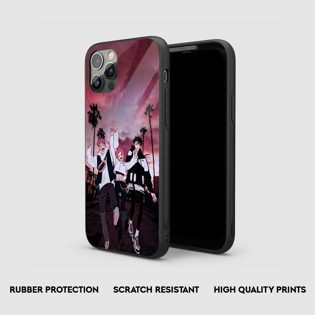 Side view of the Jujutsu Trio Armored Phone Case, showcasing its thick, protective silicone.