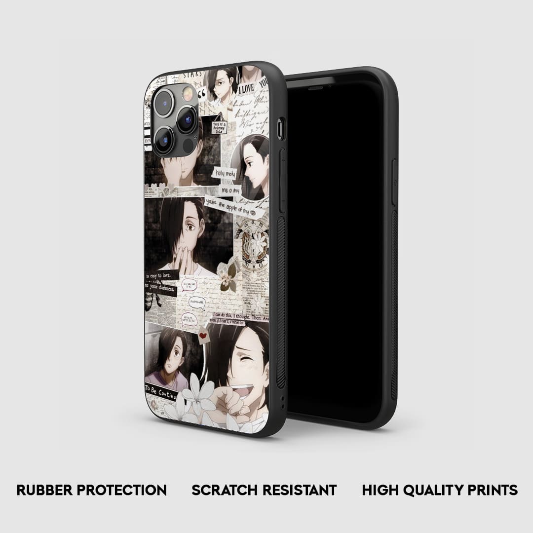 Side view of the Junpei Yoshina Armored Phone Case, showcasing its thick, protective silicone.